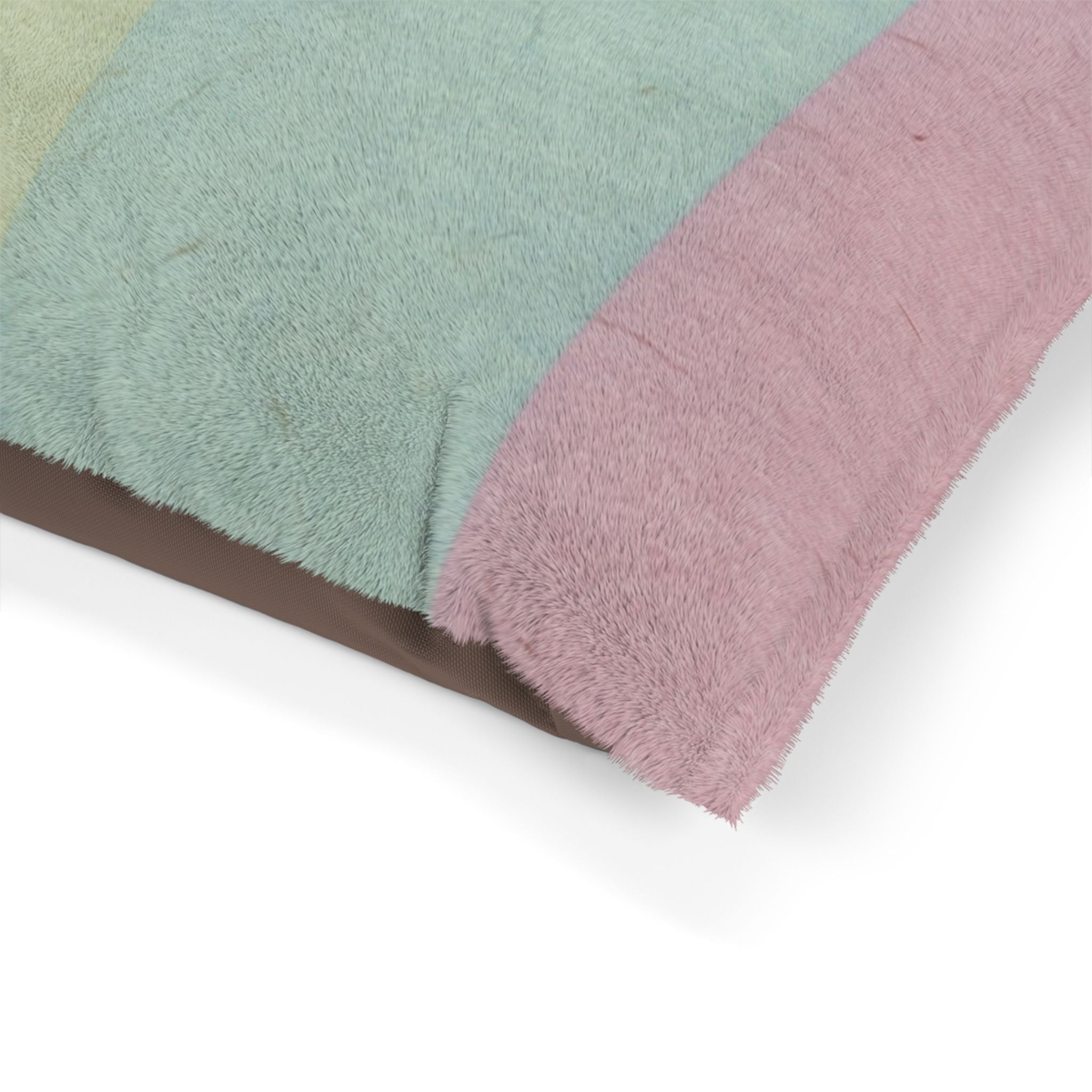 Printify Pastel Rainbow Stripe Pet Bed with Toys 2025