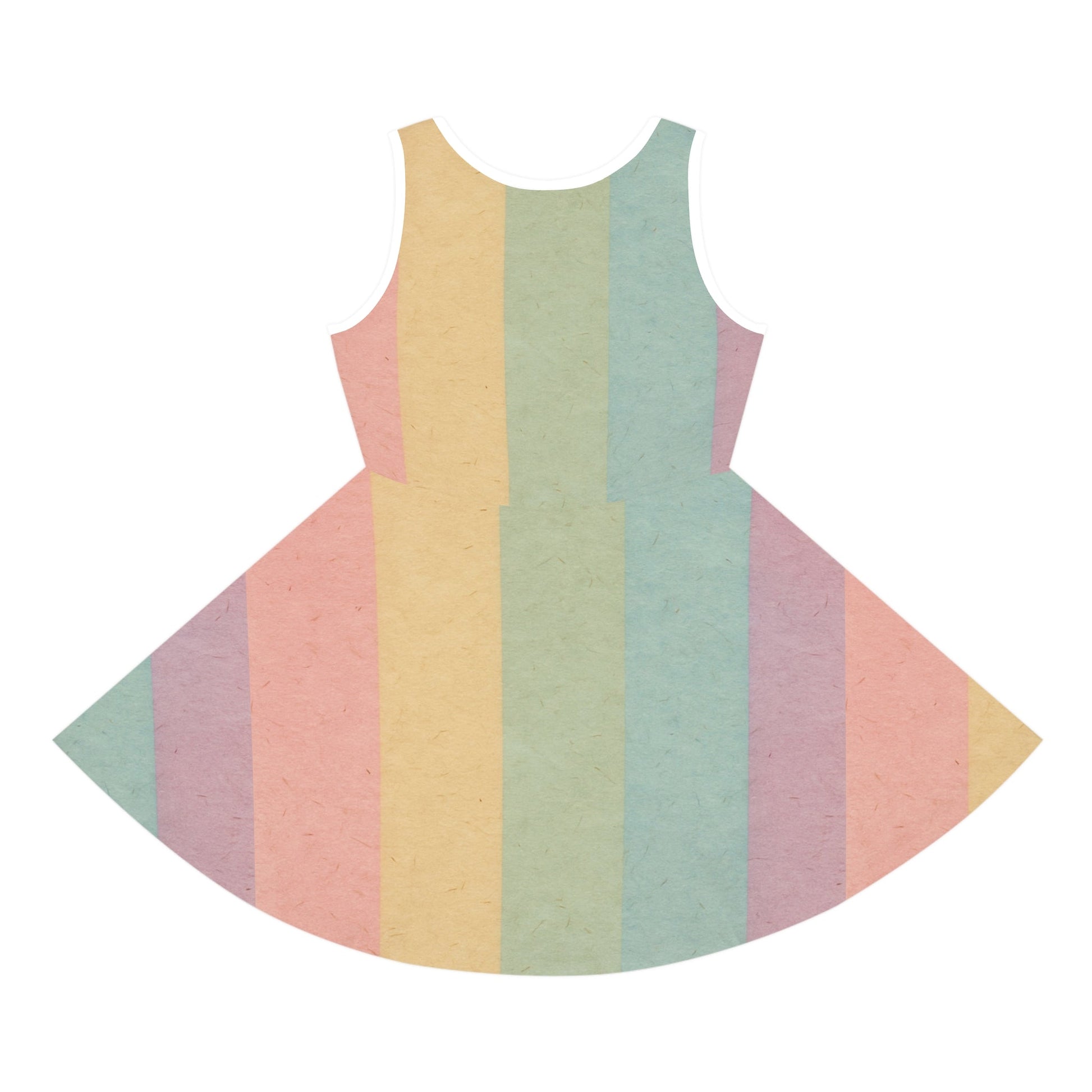 Printify Pastel Rainbow Stripe Skater Dress 2025
