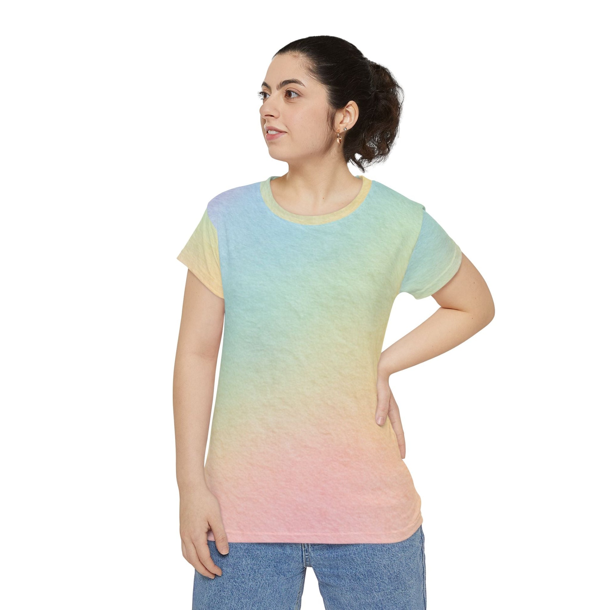 Pastel Rainbow Tie-Dye Tee, Artsulli - Art is Long, Life is Short, All Over Prints, , , , , , , 