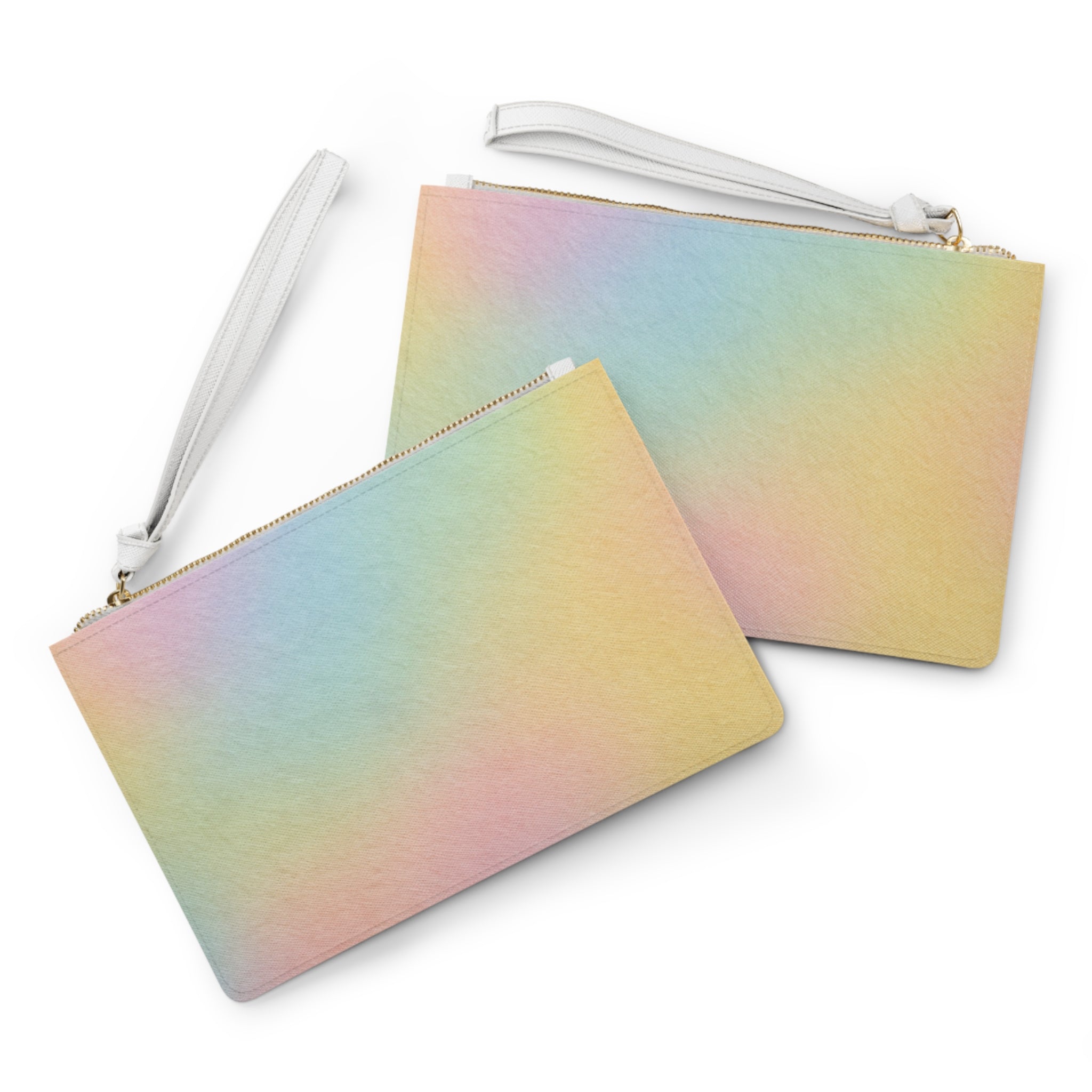 Printify Pastel Rainbow Wristlet Clutch Bag 2025