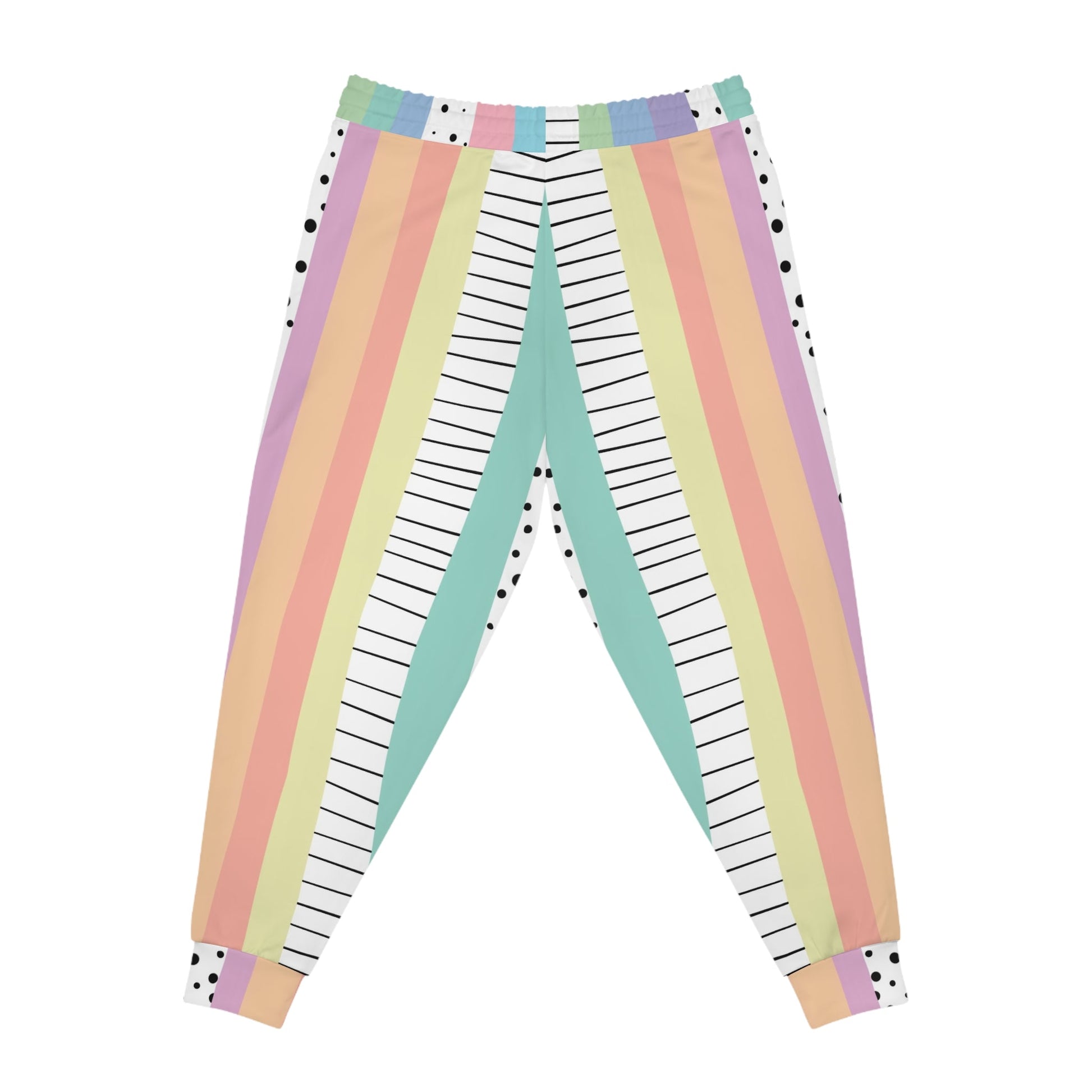 Pastel Stripe Dash Joggers, Artsulli - Art is Long, Life is Short, All Over Prints, , , , , , , 