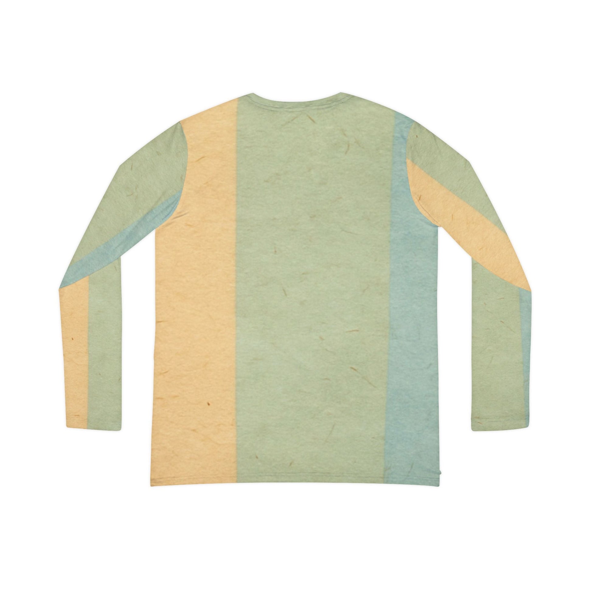 Pastel Stripe V-Neck Long Sleeve Shirt, Artsulli - Art is Long, Life is Short, All Over Prints, , , , , , , 