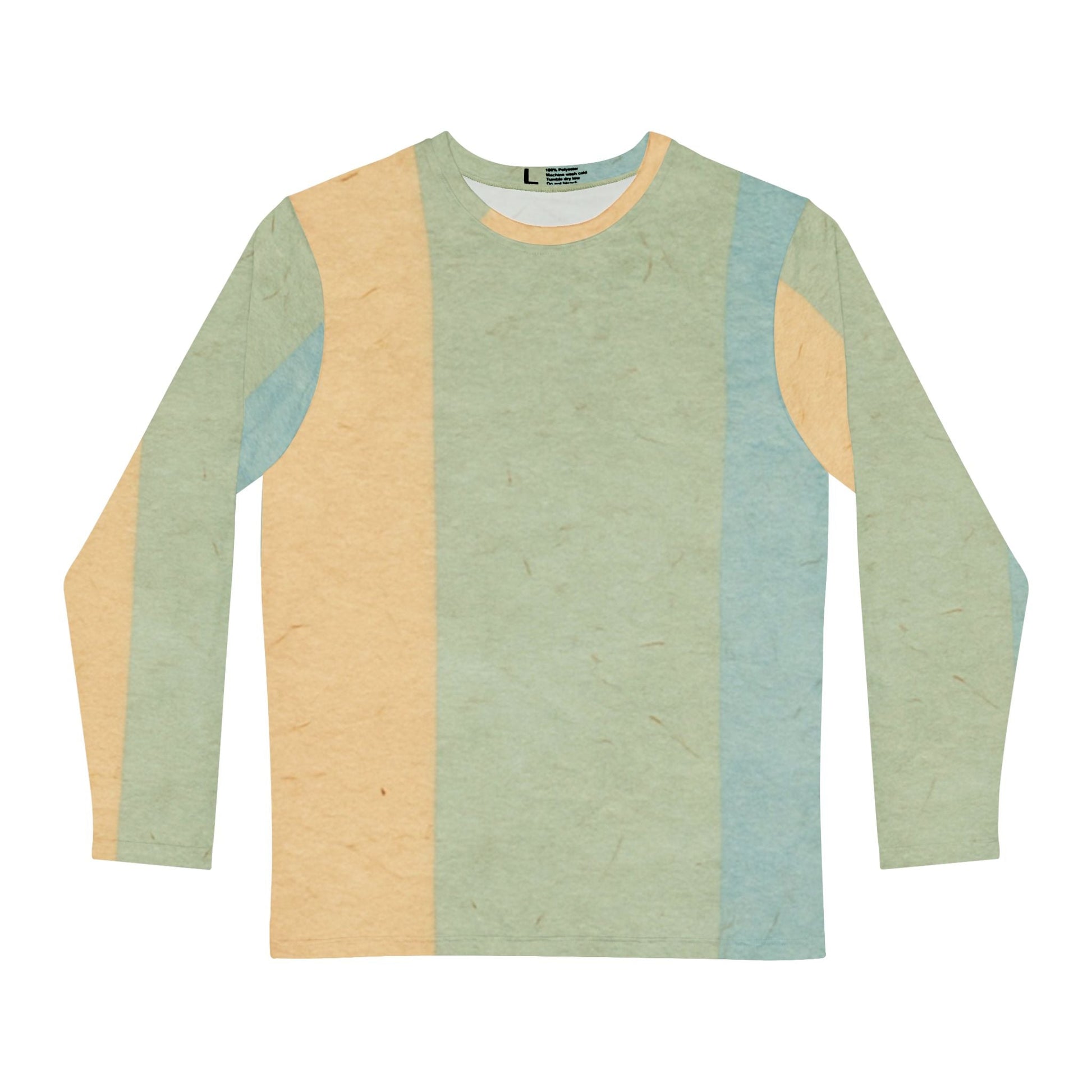 Pastel Striped Brushed Long Sleeve Tee, Artsulli - Art is Long, Life is Short, All Over Prints, Size, XS, , , , , 84106529565032923581