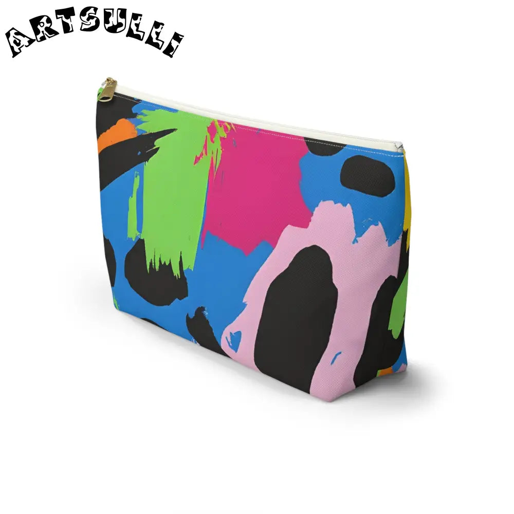 Pastel T-Bottom Pouch Displays Abstract Art, Artsulli - Art is Long, Life is Short, Bags, , , , , , , 