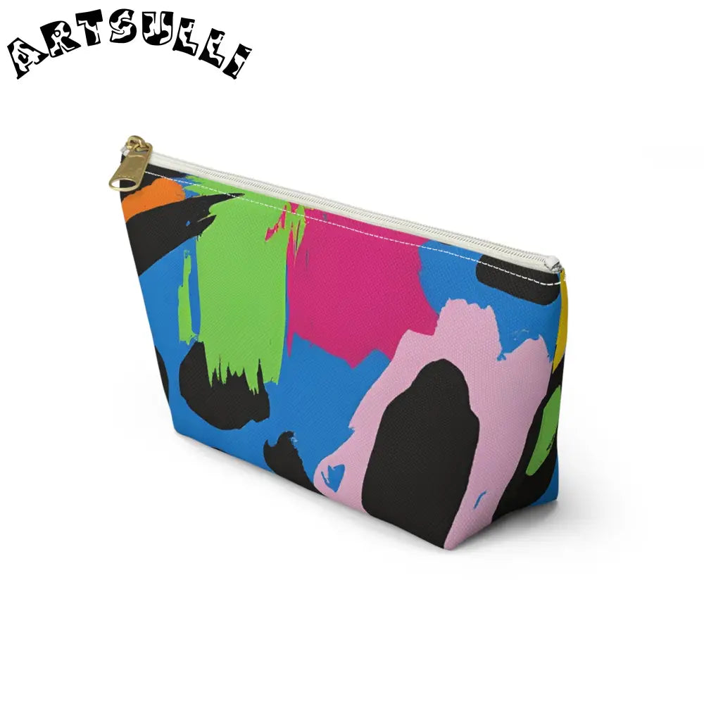 Pastel T-Bottom Pouch Displays Abstract Art, Artsulli - Art is Long, Life is Short, Bags, , , , , , , 