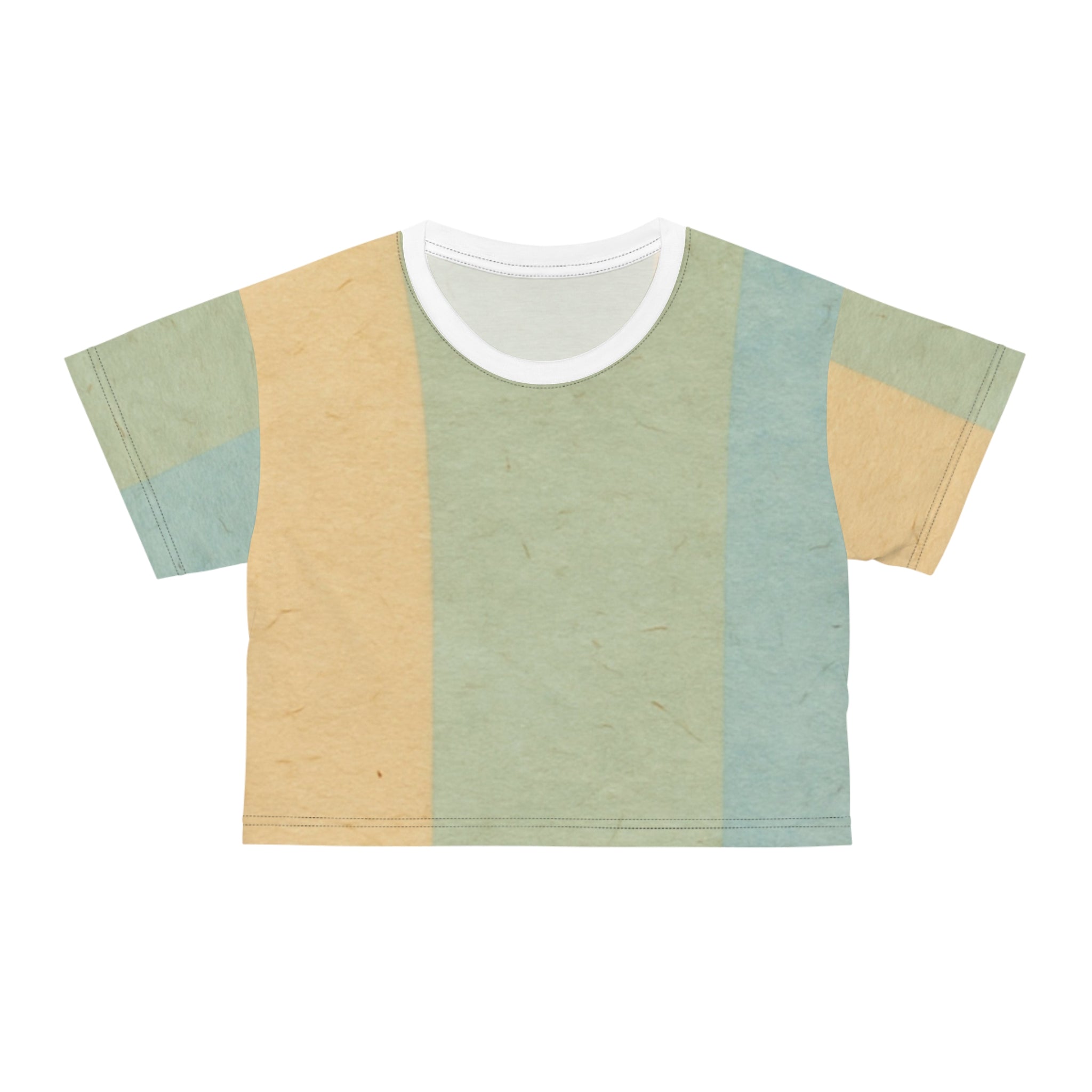 Printify Pastel Vertical Stripe Crop Top 2025