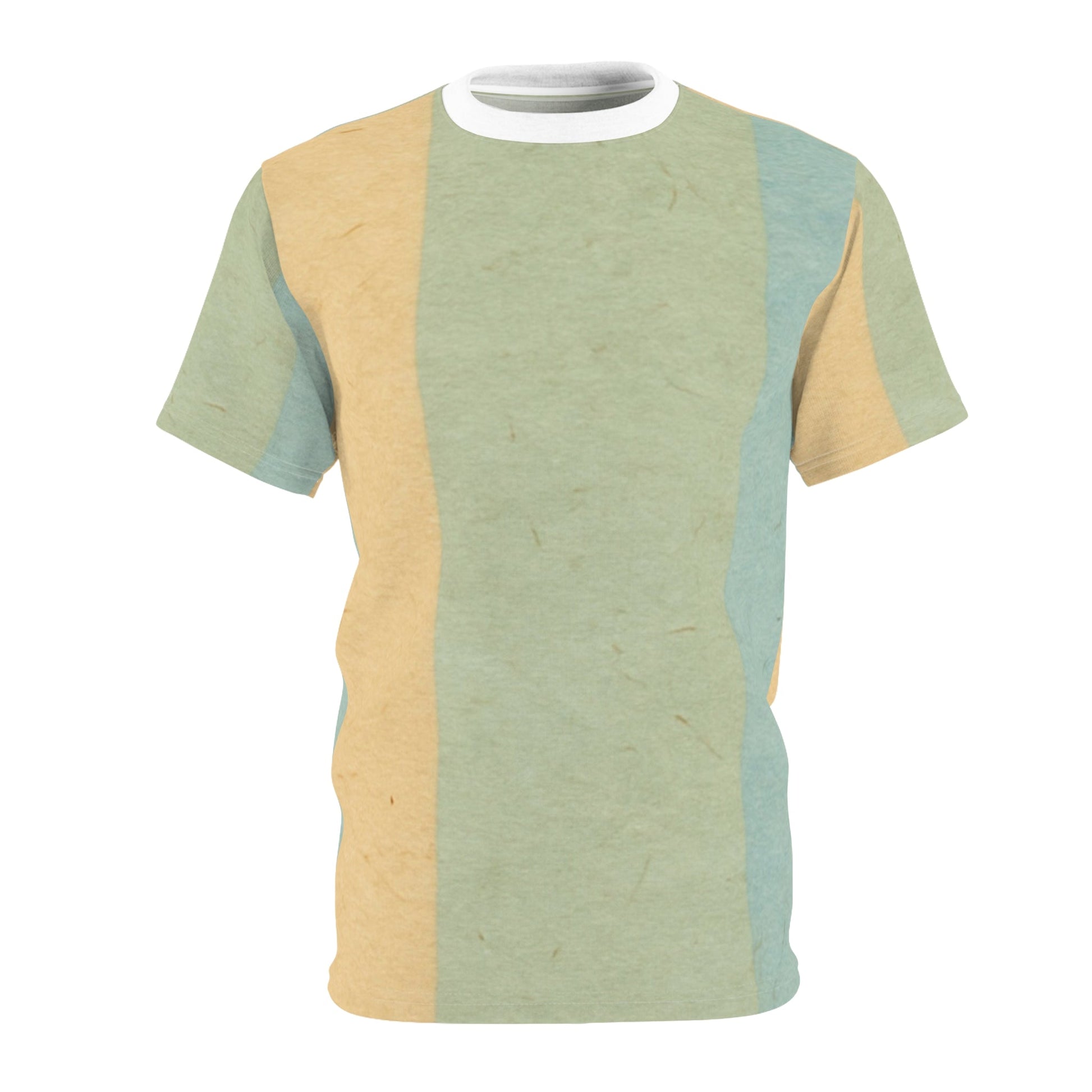 Pastel Vertical Stripe T-Shirt, Artsulli - Art is Long, Life is Short, All Over Prints, Color, White stitching, Weight, 4 oz., Size, S, 27872871019070809979