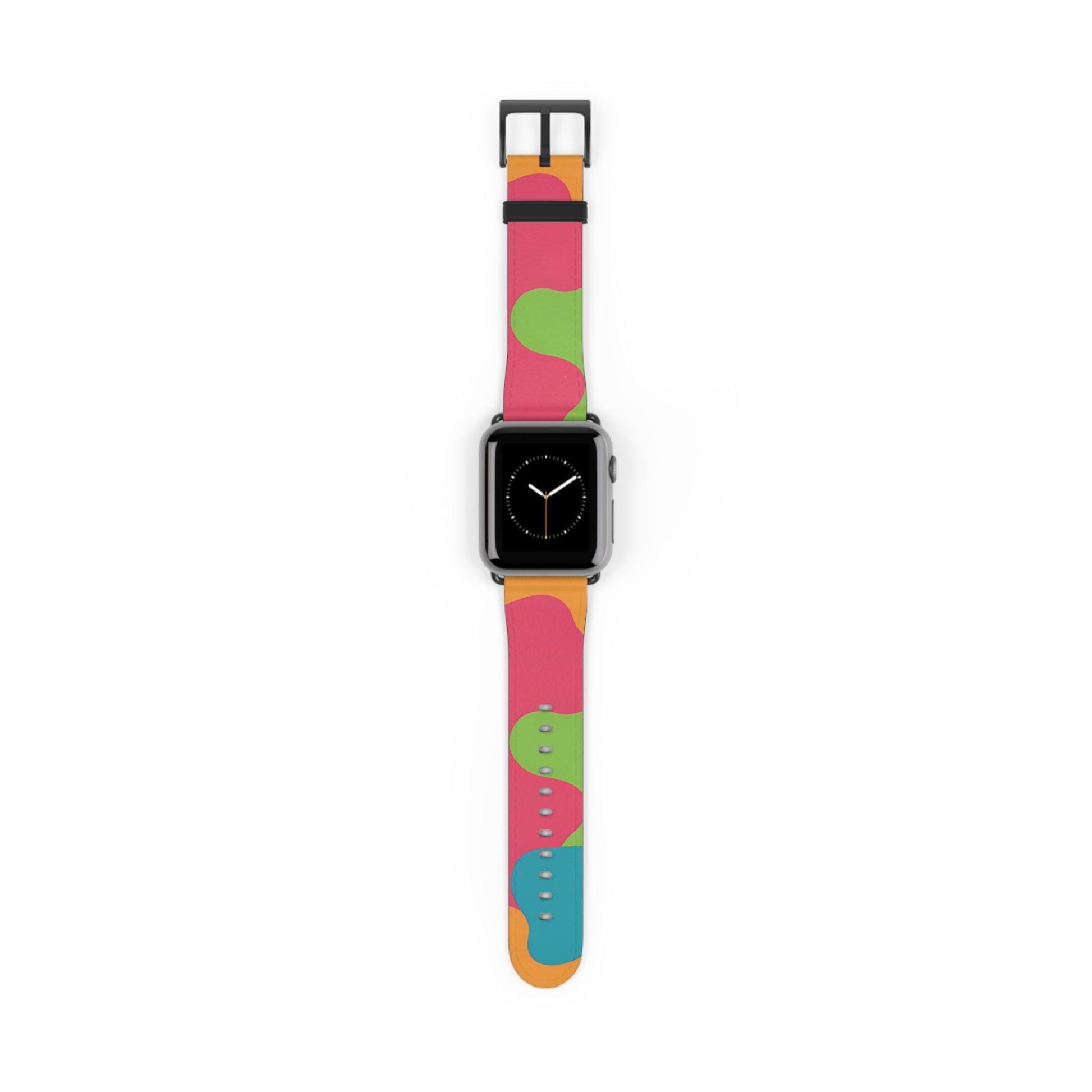 Patterned Faux Leather Apple Watch Band, Artsulli - Art is Long, Life is Short, Accessories, Size, 38 - 41 mm, Color, Black Matte, , , 19193848397317008053