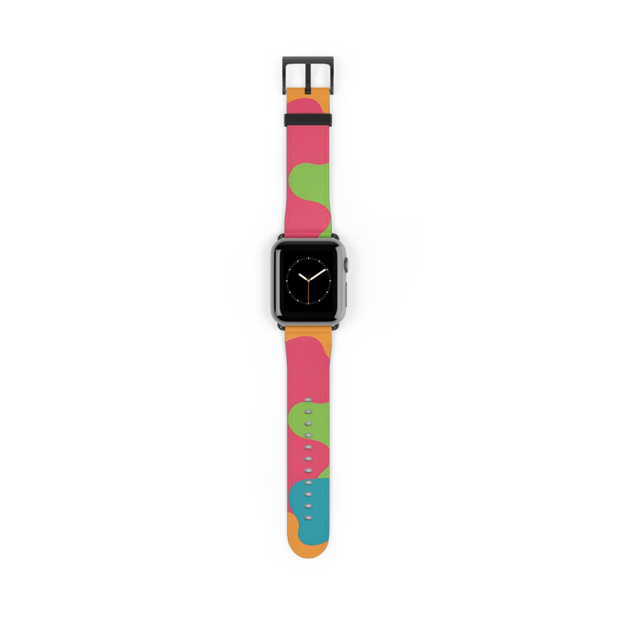 Patterned Faux Leather Apple Watch Band, Artsulli - Art is Long, Life is Short, Accessories, Size, 38 - 41 mm, Color, Black Matte, , , 19193848397317008053