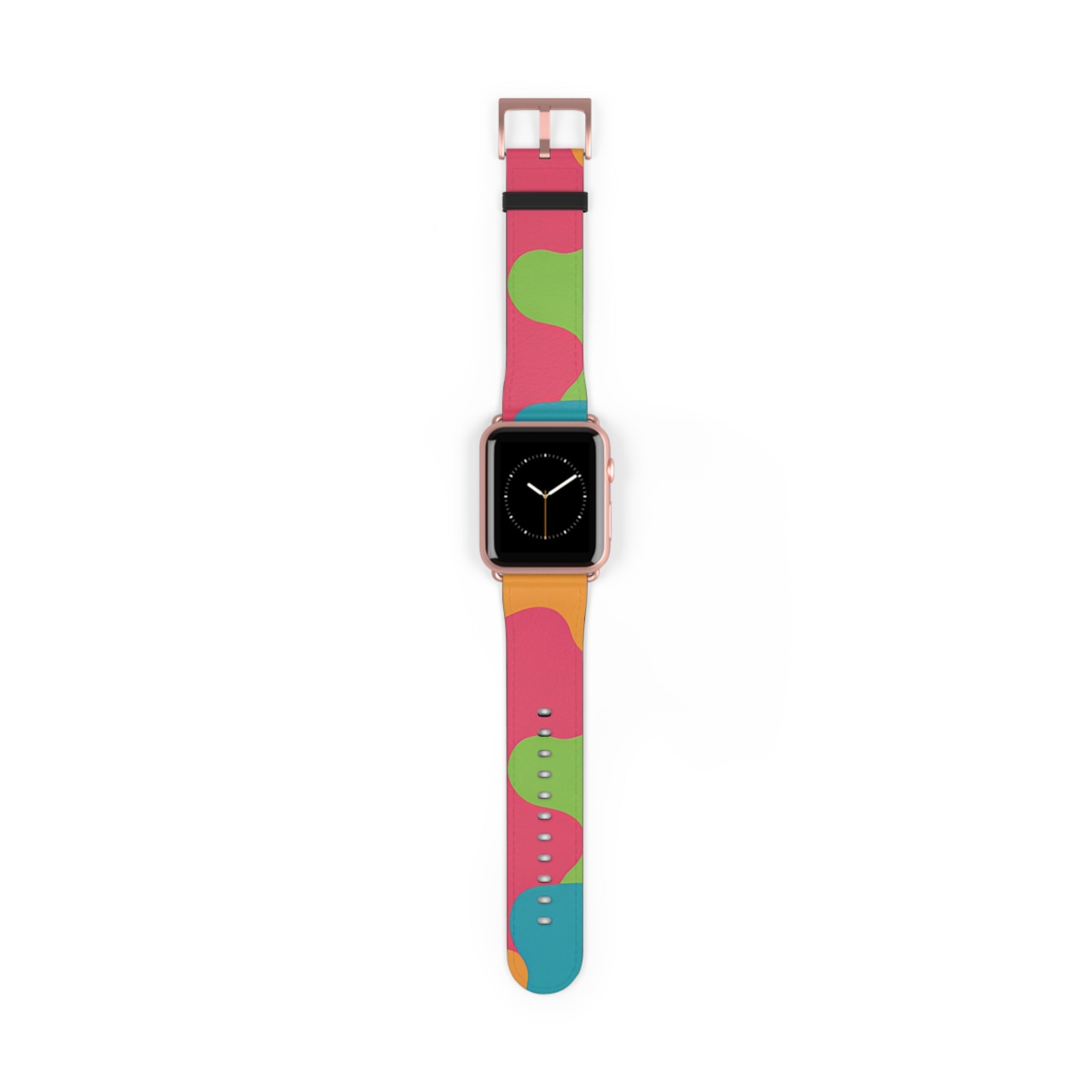 Patterned Faux Leather Apple Watch Band, Artsulli - Art is Long, Life is Short, Accessories, Size, 42 - 45 mm, Color, Rose Gold Matte, , , 54909582391921127907