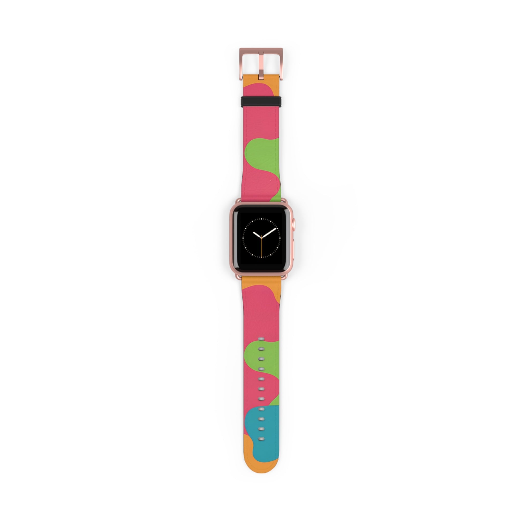 Patterned Faux Leather Apple Watch Band, Artsulli - Art is Long, Life is Short, Accessories, Size, 38 - 41 mm, Color, Rose Gold Matte, , , 27152287323052441898