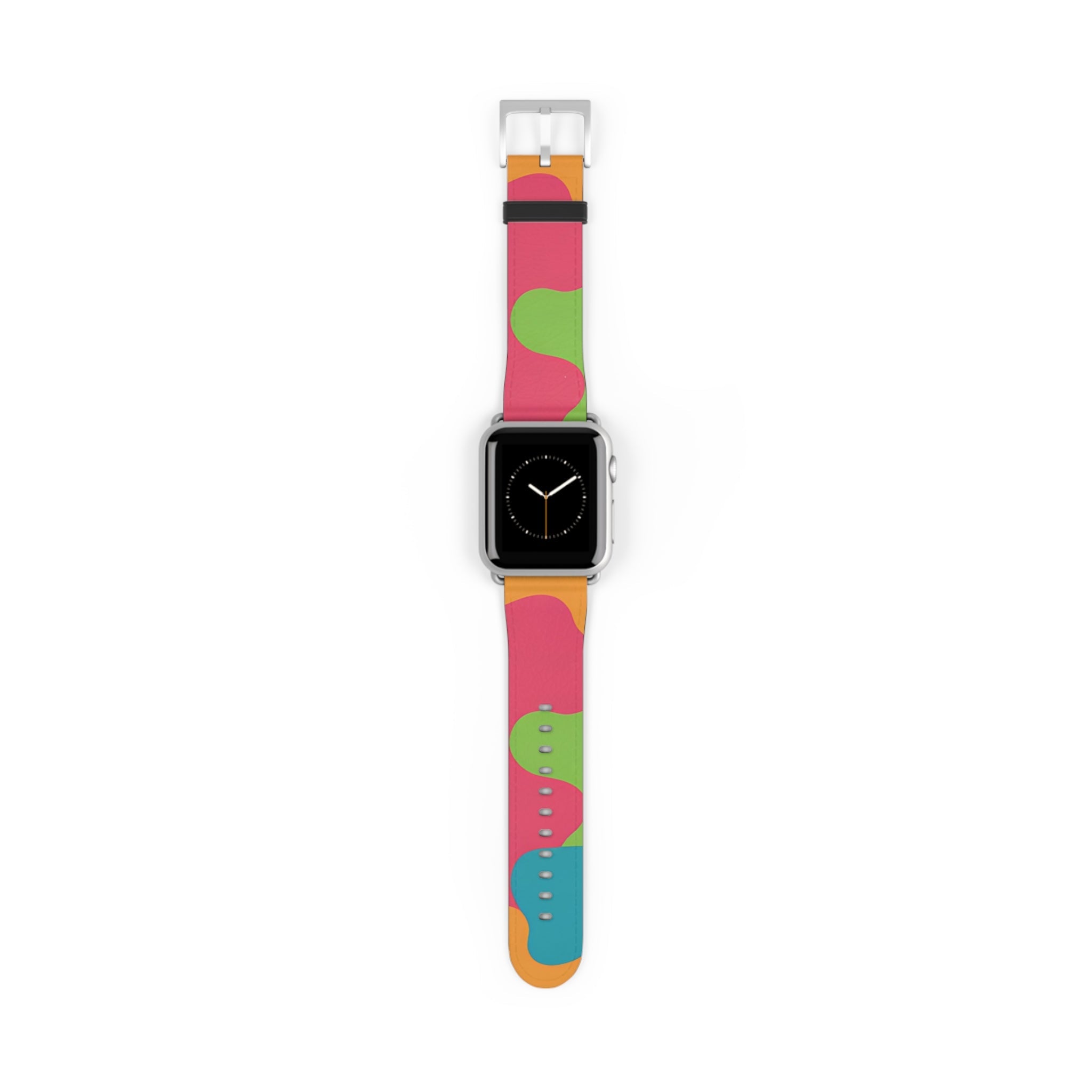 Patterned Faux Leather Apple Watch Band, Artsulli - Art is Long, Life is Short, Accessories, Size, 38 - 41 mm, Color, Silver Matte, , , 98907403803037583815