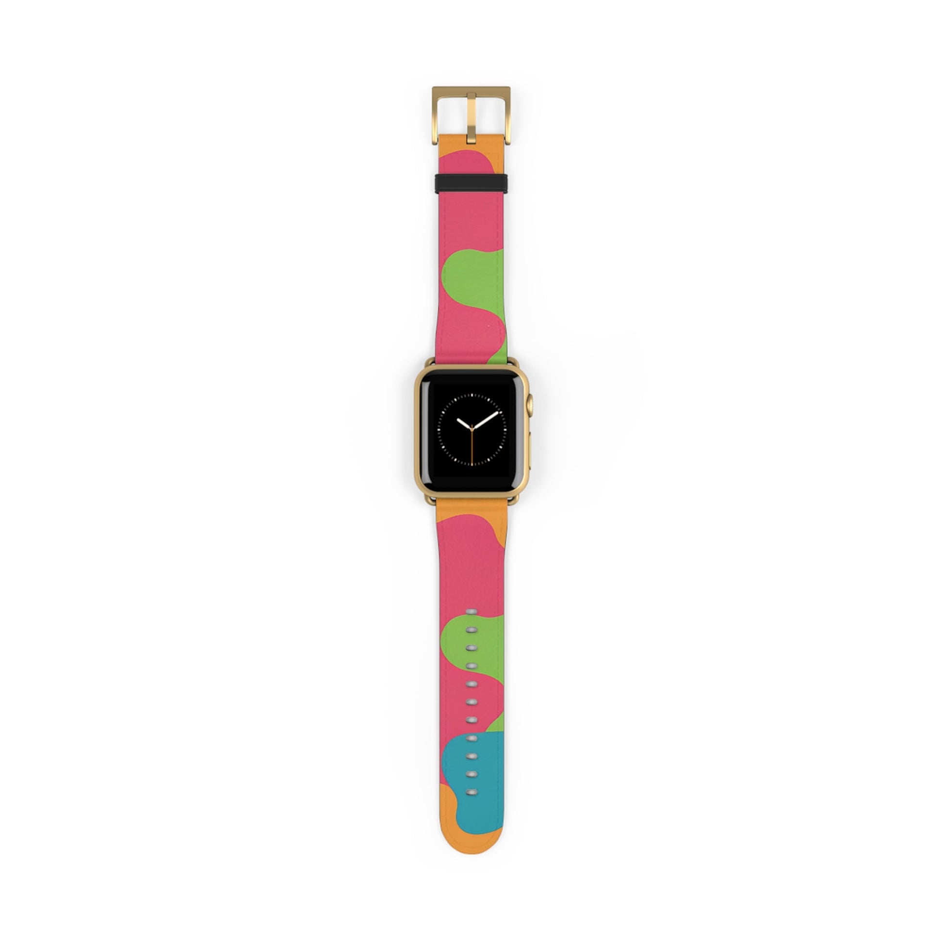 Patterned Faux Leather Apple Watch Band, Artsulli - Art is Long, Life is Short, Accessories, Size, 38 - 41 mm, Color, Gold Matte, , , 11564478293836090756