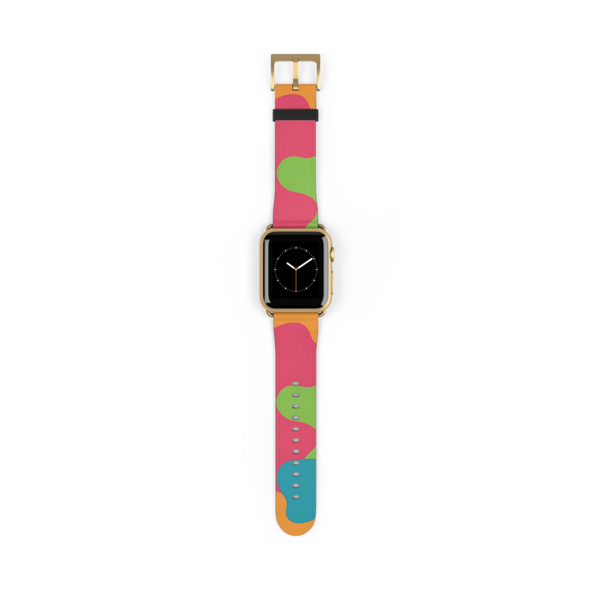 Patterned Faux Leather Apple Watch Band, Artsulli - Art is Long, Life is Short, Accessories, Size, 38 - 41 mm, Color, Gold Matte, , , 11564478293836090756