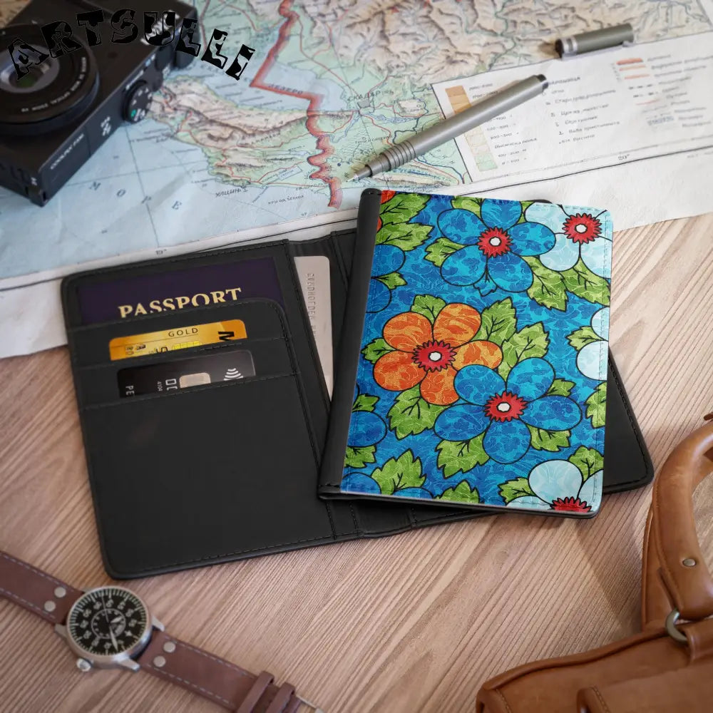 Perfect Traveling Companion Floral Passport Cover, Artsulli - Art is Long, Life is Short, Accessories, , , , , , , 