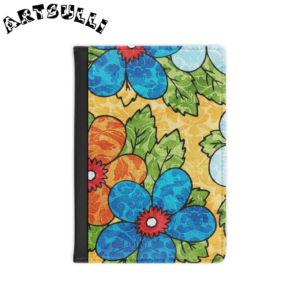 Perfect Traveling Companion Floral Passport Cover, Artsulli - Art is Long, Life is Short, Accessories, Size, 3.9" x 5.8", Color, Black, , , 14342794784046829114