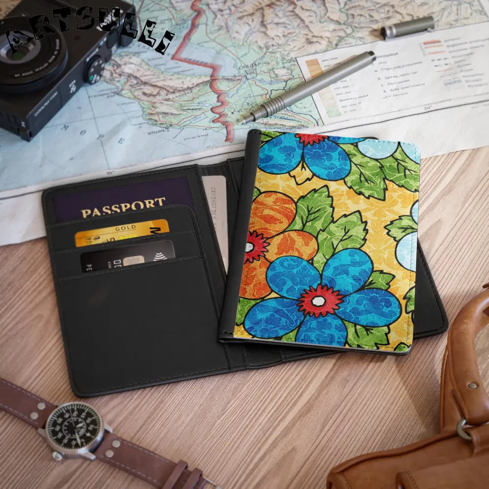 Perfect Traveling Companion Floral Passport Cover, Artsulli - Art is Long, Life is Short, Accessories, , , , , , , 