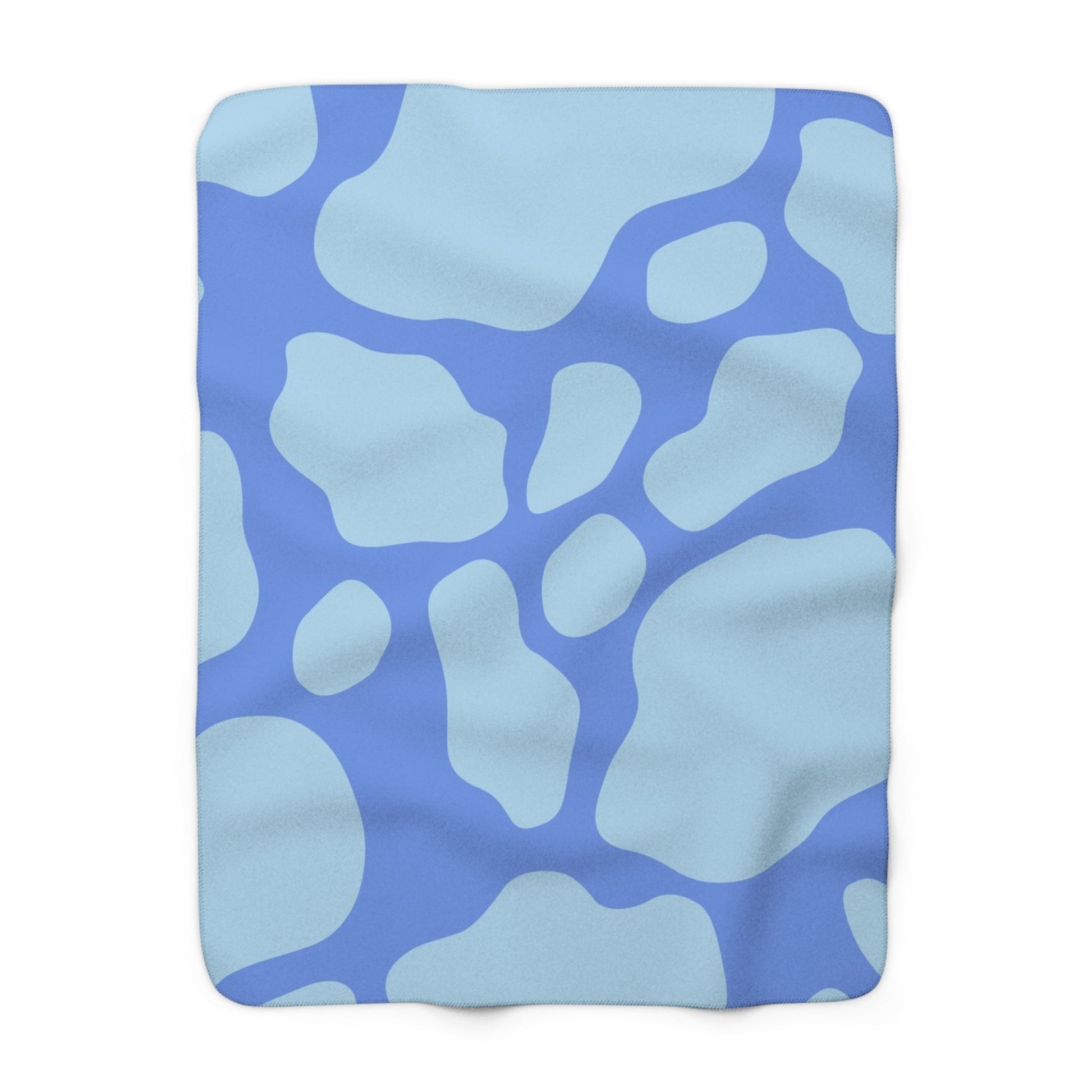 Periwinkle Spot Sherpa Fleece Blanket, Artsulli - Art is Long, Life is Short, Home Decor, Size, 50" × 60", , , , , 97156863832674311719