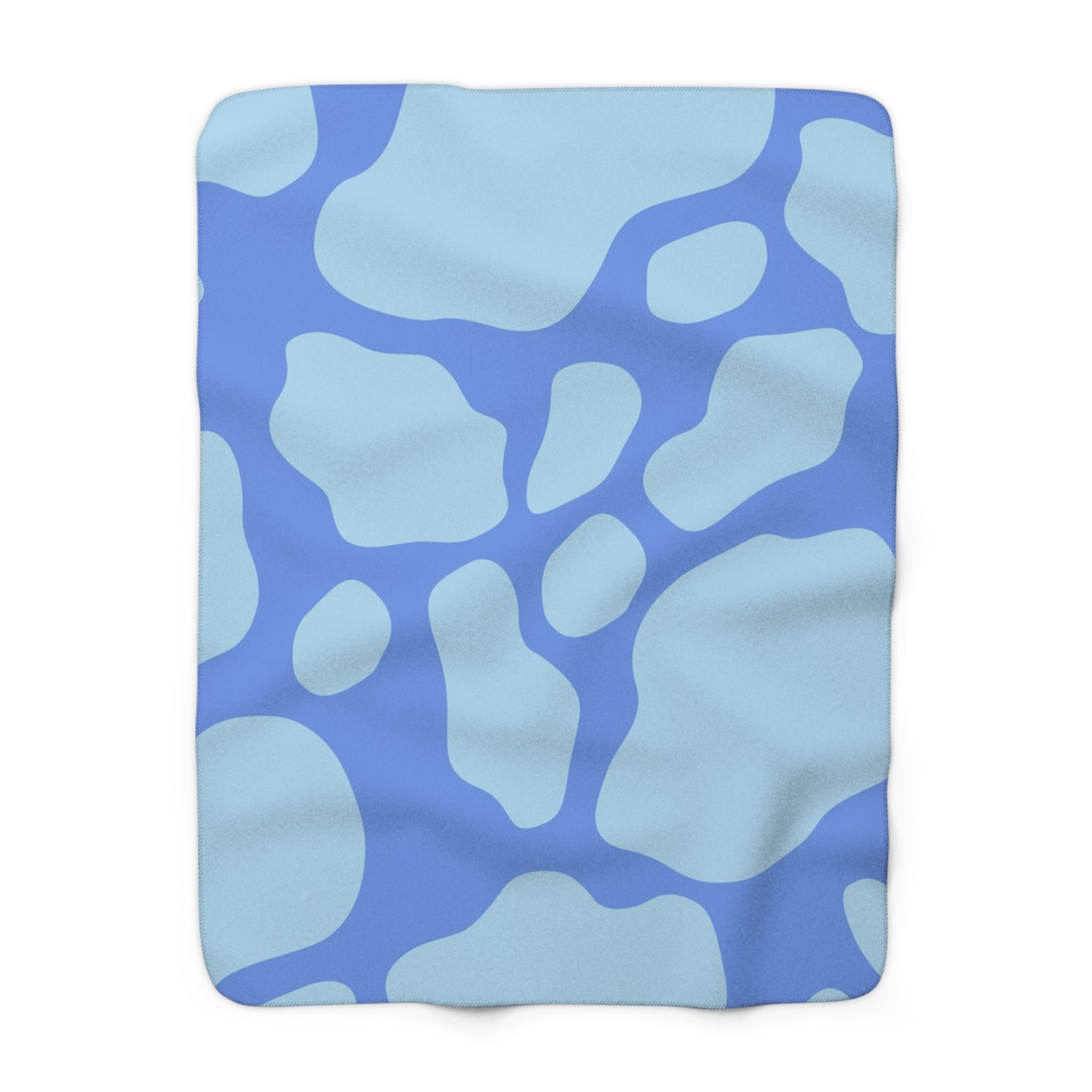 Periwinkle Spot Sherpa Fleece Blanket, Artsulli - Art is Long, Life is Short, Home Decor, Size, 50" × 60", , , , , 97156863832674311719