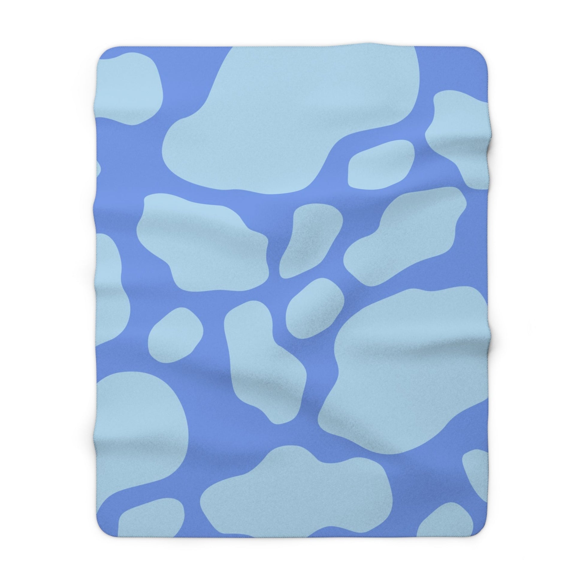 Periwinkle Spot Sherpa Fleece Blanket, Artsulli - Art is Long, Life is Short, Home Decor, Size, 60" × 80", , , , , 19842037513697471905