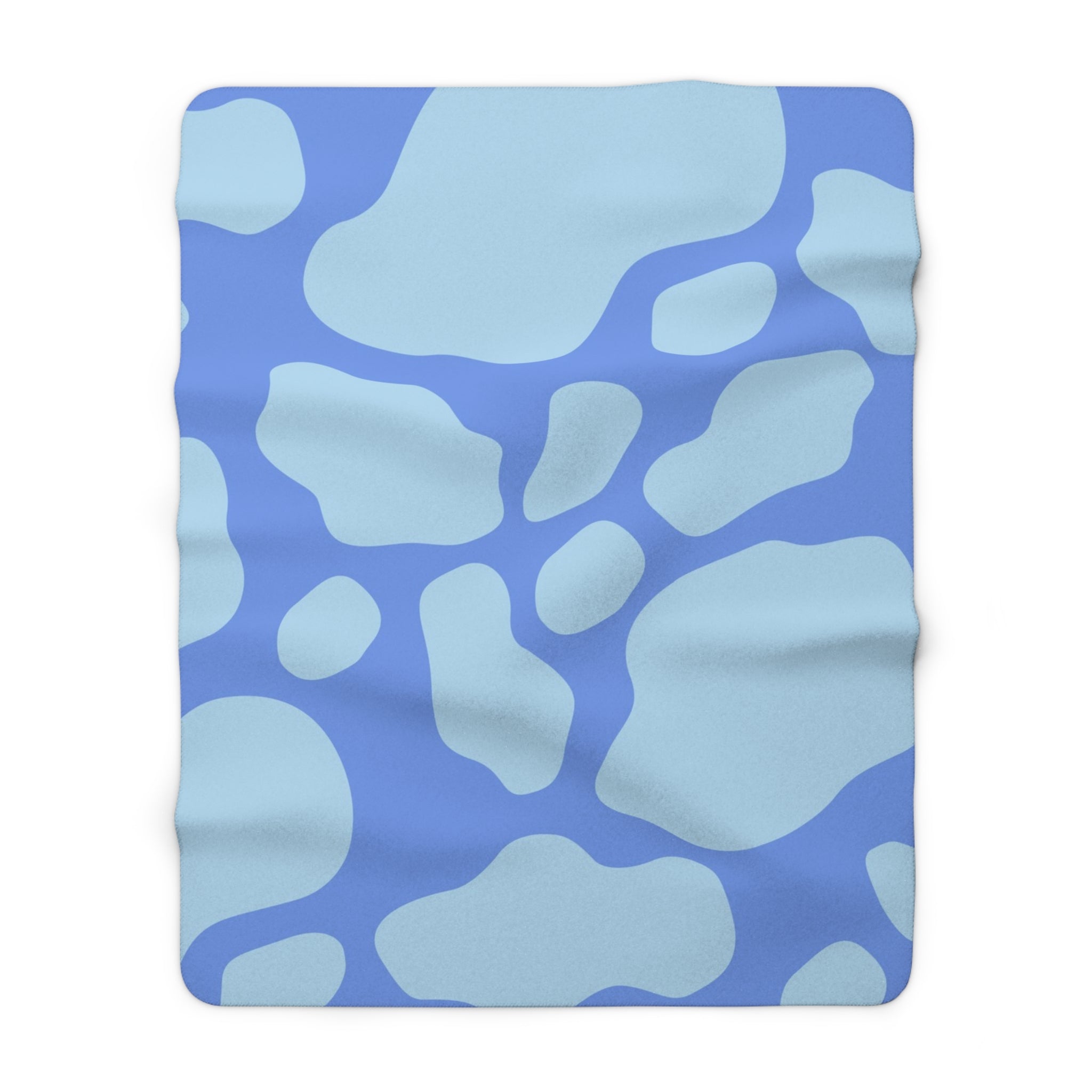 Periwinkle Spot Sherpa Fleece Blanket, Artsulli - Art is Long, Life is Short, Home Decor, Size, 60" × 80", , , , , 19842037513697471905