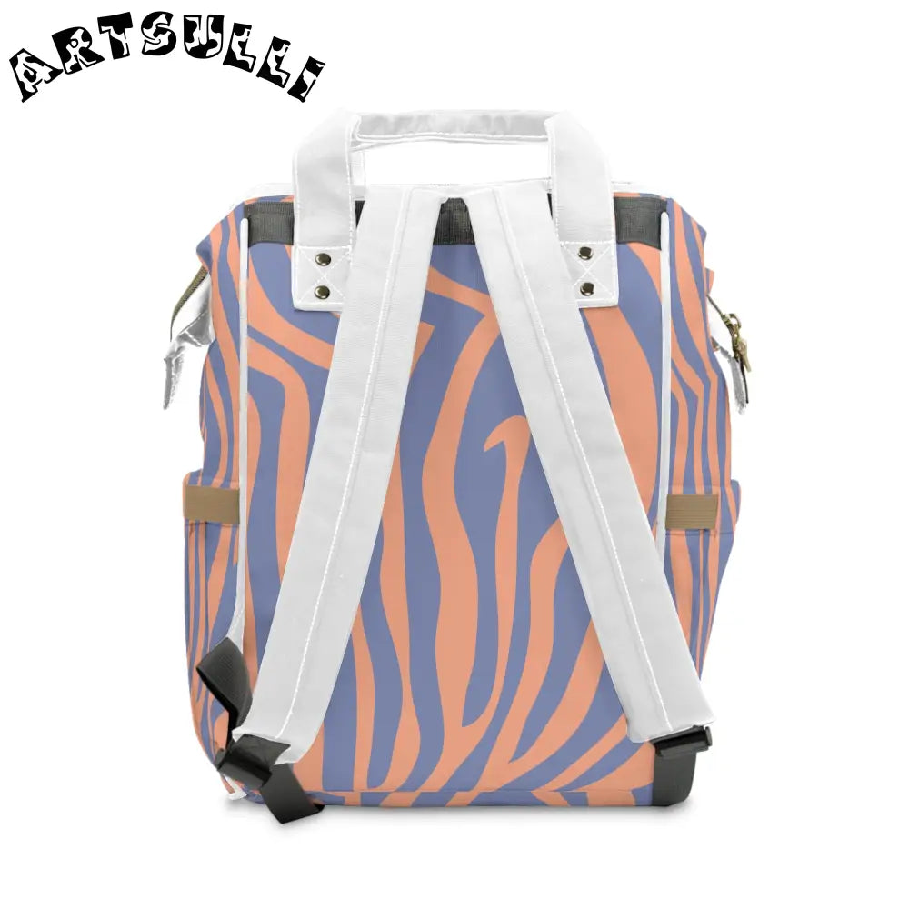 JAKKOUTTHEBXX Periwinkle Zebra Multi-Purpose Diaper Backpack 2025