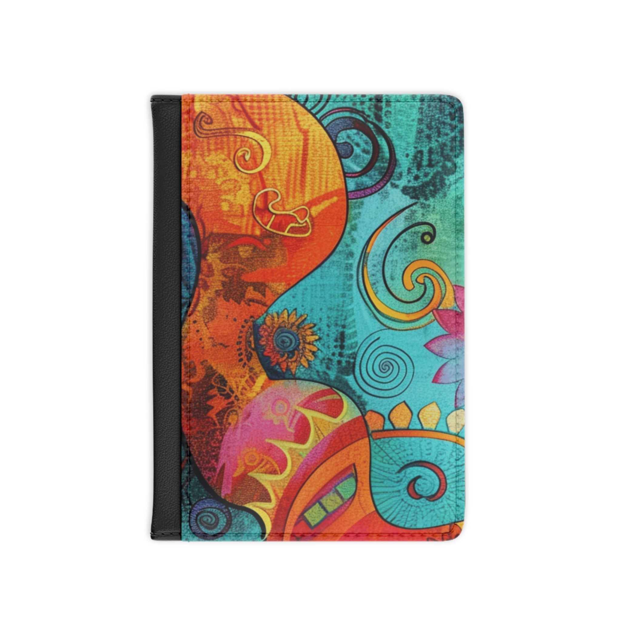 Printify Personalized Black Leather Passport Cover 2025