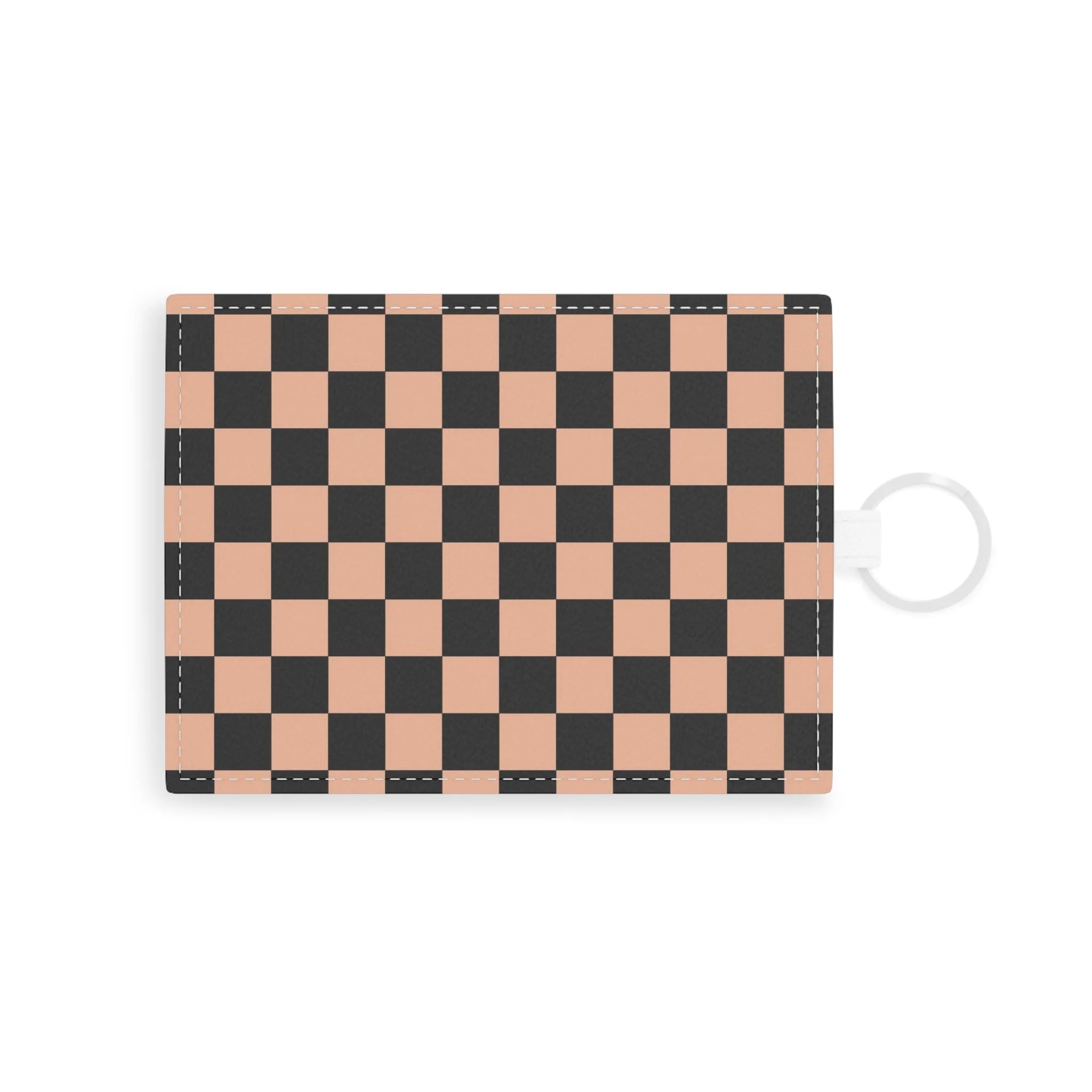 Personalized Checkerboard Soft Orange Card Holder, Artsulli - Art is Long, Life is Short, Accessories, Size, One size, Color, White, , , 27024402088150955535