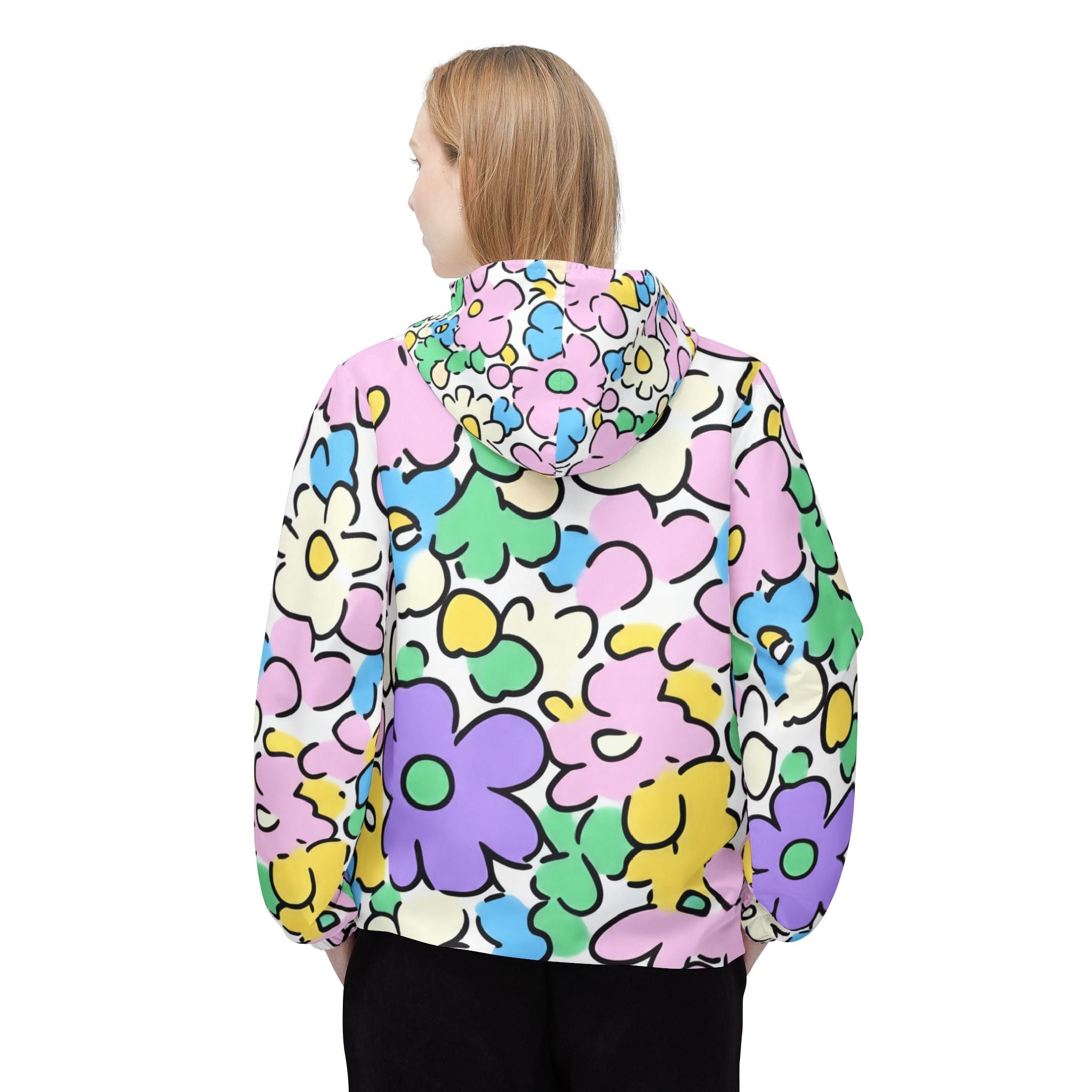 Personalized Childrens Floral Windbreaker Jacket, Artsulli - Art is Long, Life is Short, Outerwear, , , , , , , 
