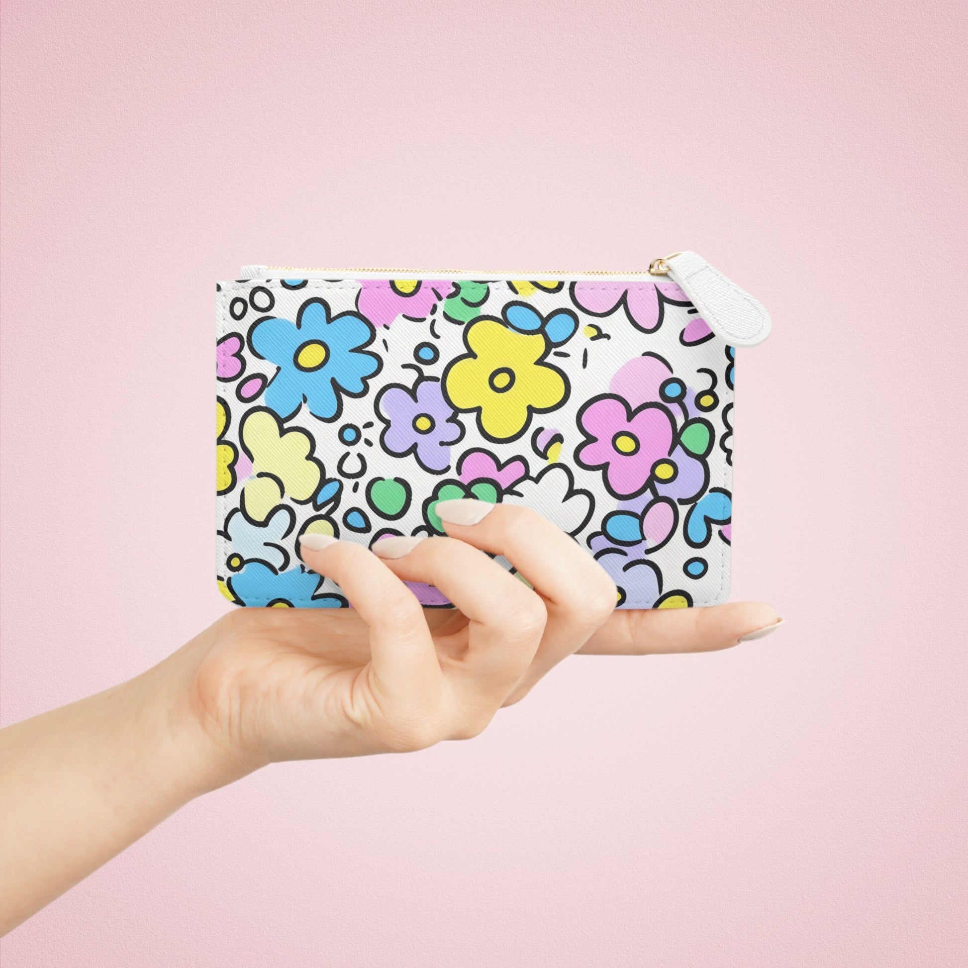 Personalized Colorful Floral Clutch Bag, Artsulli - Art is Long, Life is Short, Bags, , , , , , , 