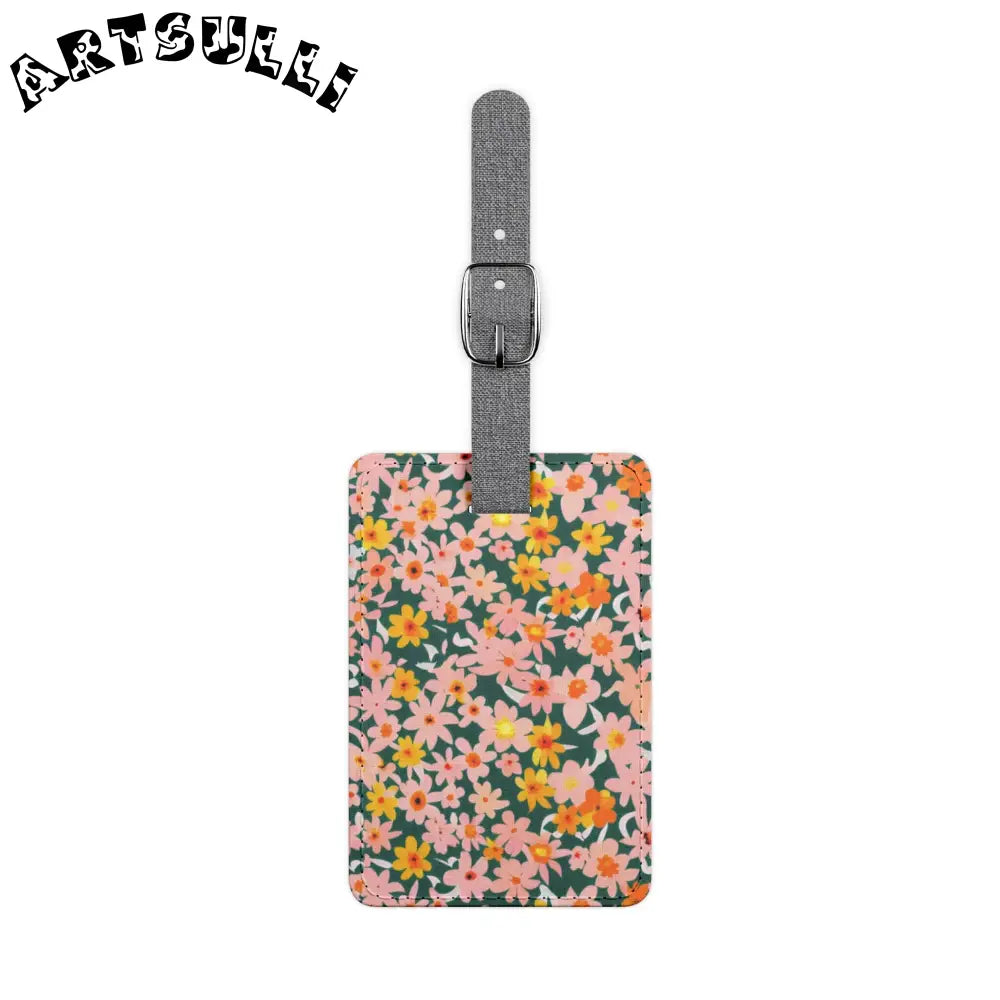 Personalized Floral Luggage Tag, Artsulli - Art is Long, Life is Short, Accessories, Size, One size, Shape, Rectangle, , , 12923671701964868792