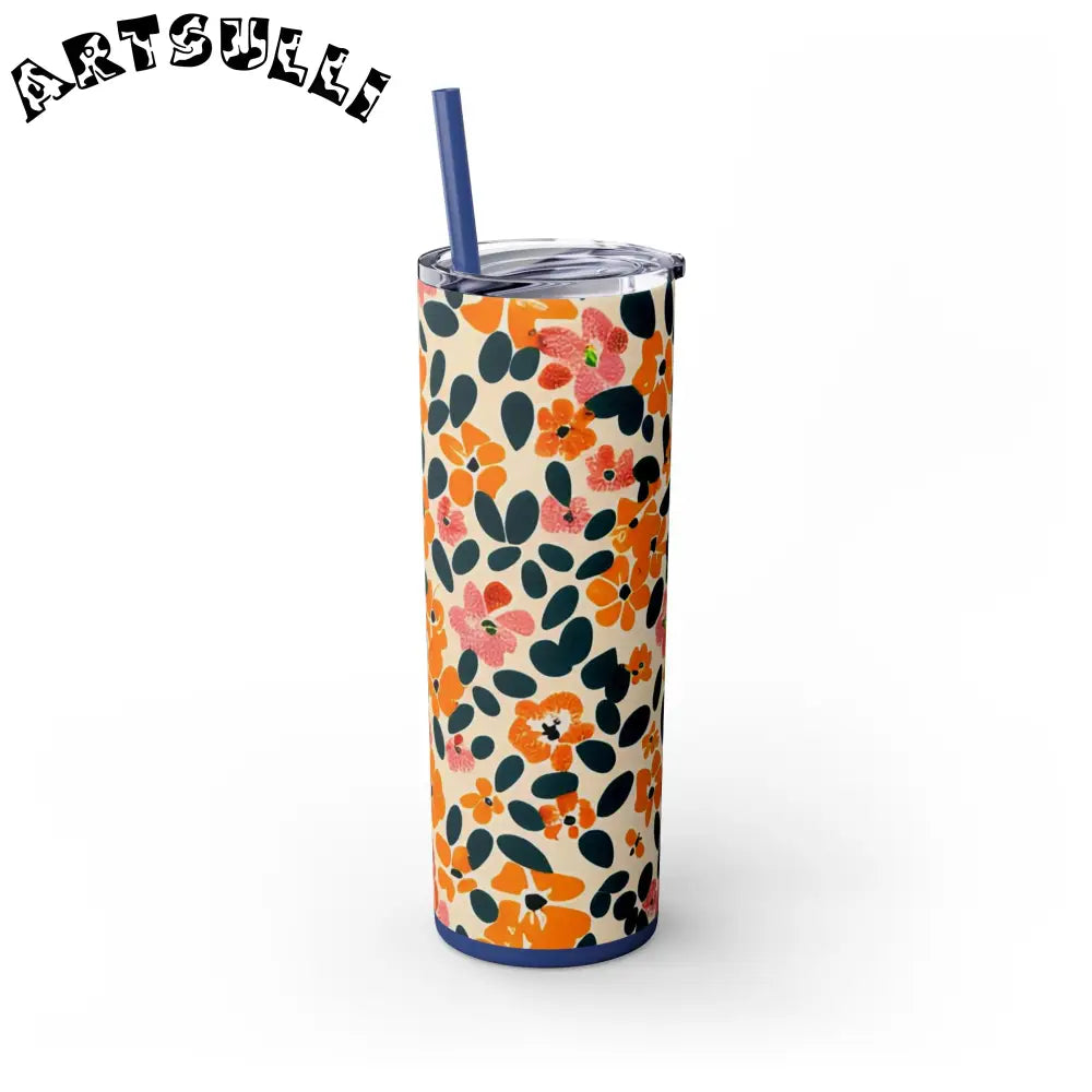 Personalized Floral Maars Skinny Tumbler, Artsulli - Art is Long, Life is Short, Mug, , , , , , , 