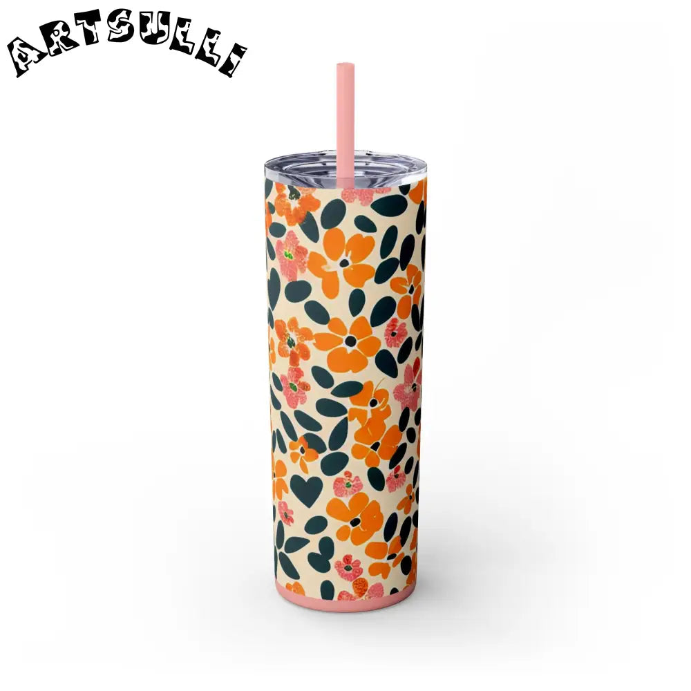 Personalized Floral Maars Skinny Tumbler, Artsulli - Art is Long, Life is Short, Mug, , , , , , , 