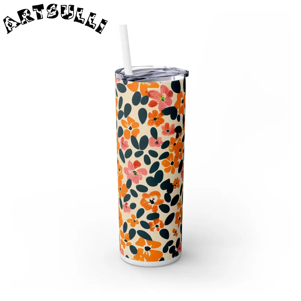 Personalized Floral Maars Skinny Tumbler, Artsulli - Art is Long, Life is Short, Mug, , , , , , , 