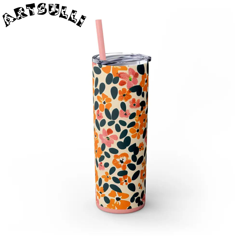 Personalized Floral Maars Skinny Tumbler, Artsulli - Art is Long, Life is Short, Mug, , , , , , , 
