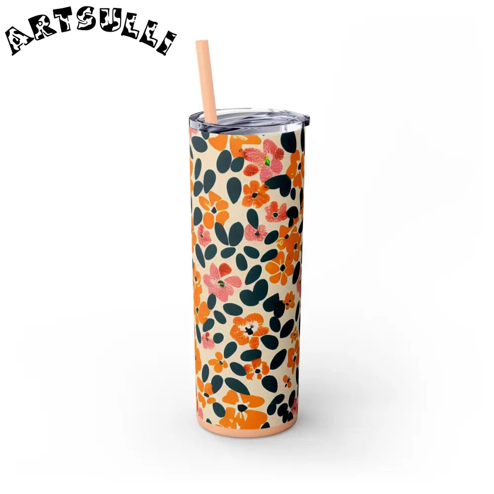 Personalized Floral Maars Skinny Tumbler, Artsulli - Art is Long, Life is Short, Mug, , , , , , , 