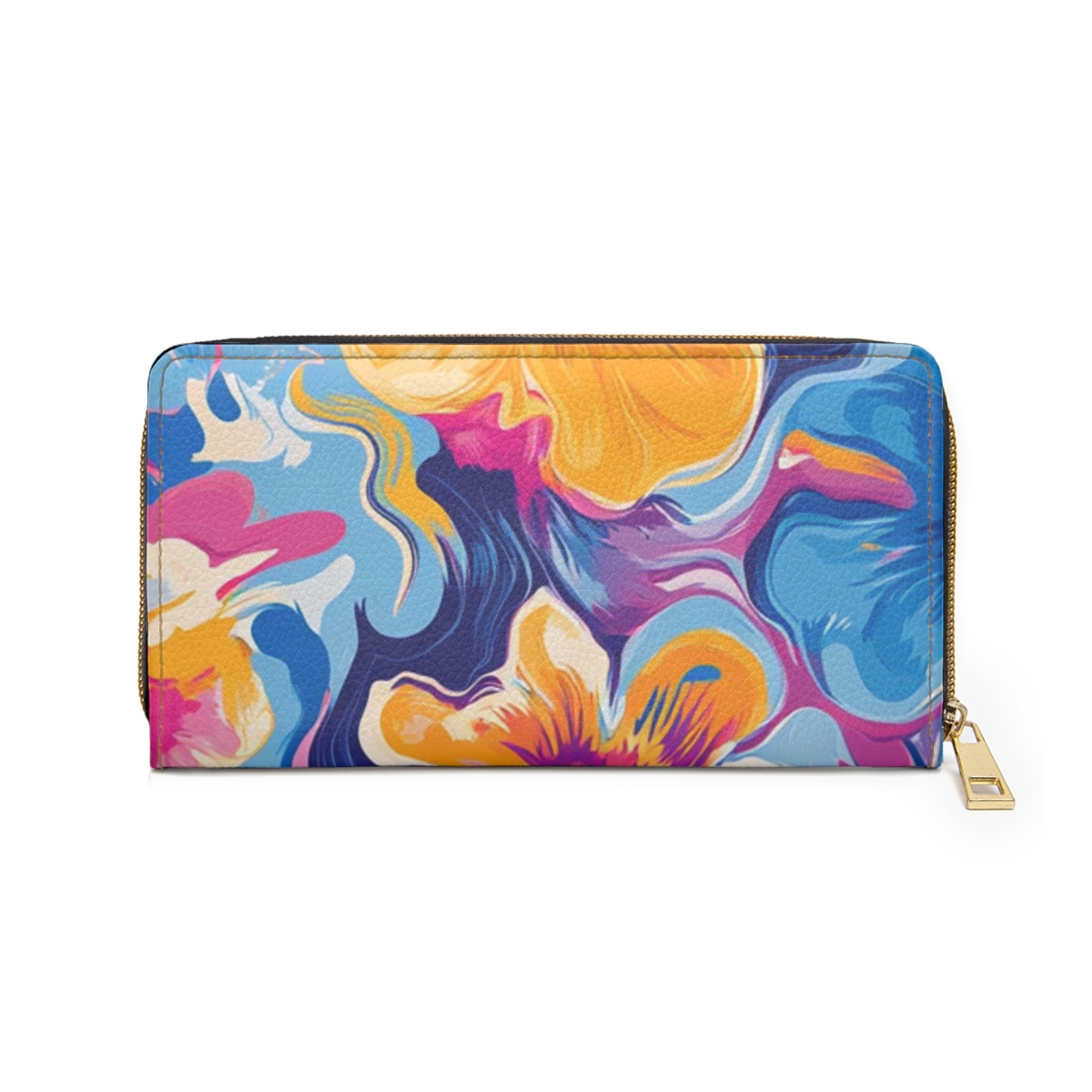 Personalized Floral Zip-Around Wallet, Artsulli - Art is Long, Life is Short, Accessories, , , , , , , 