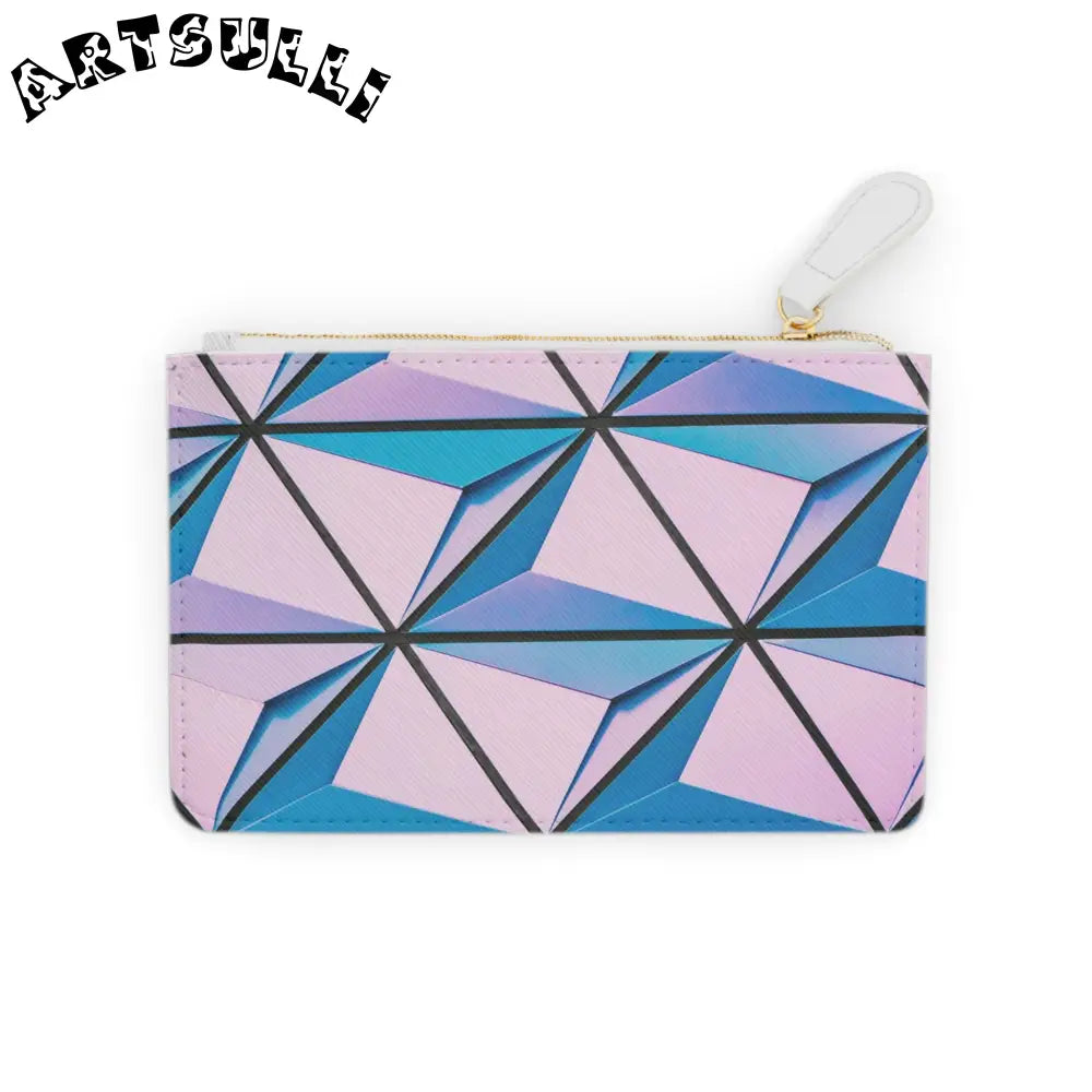 Personalized Geometric Clutch Bag, Artsulli - Art is Long, Life is Short, Bags, Size, 6.3” x 4”, Color, White, , , 49391589954574962525