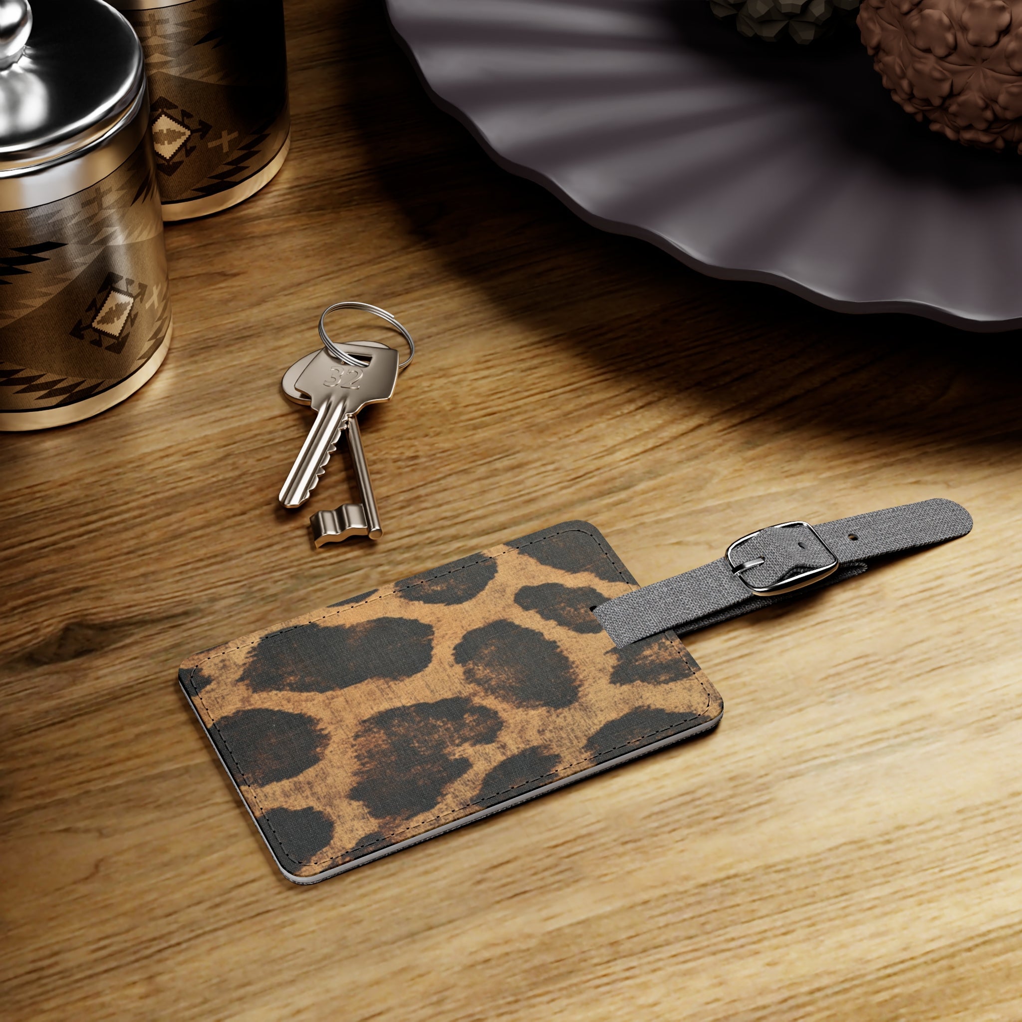 Personalized Leopard Print Luggage Tag, Artsulli - Art is Long, Life is Short, Accessories, , , , , , , 