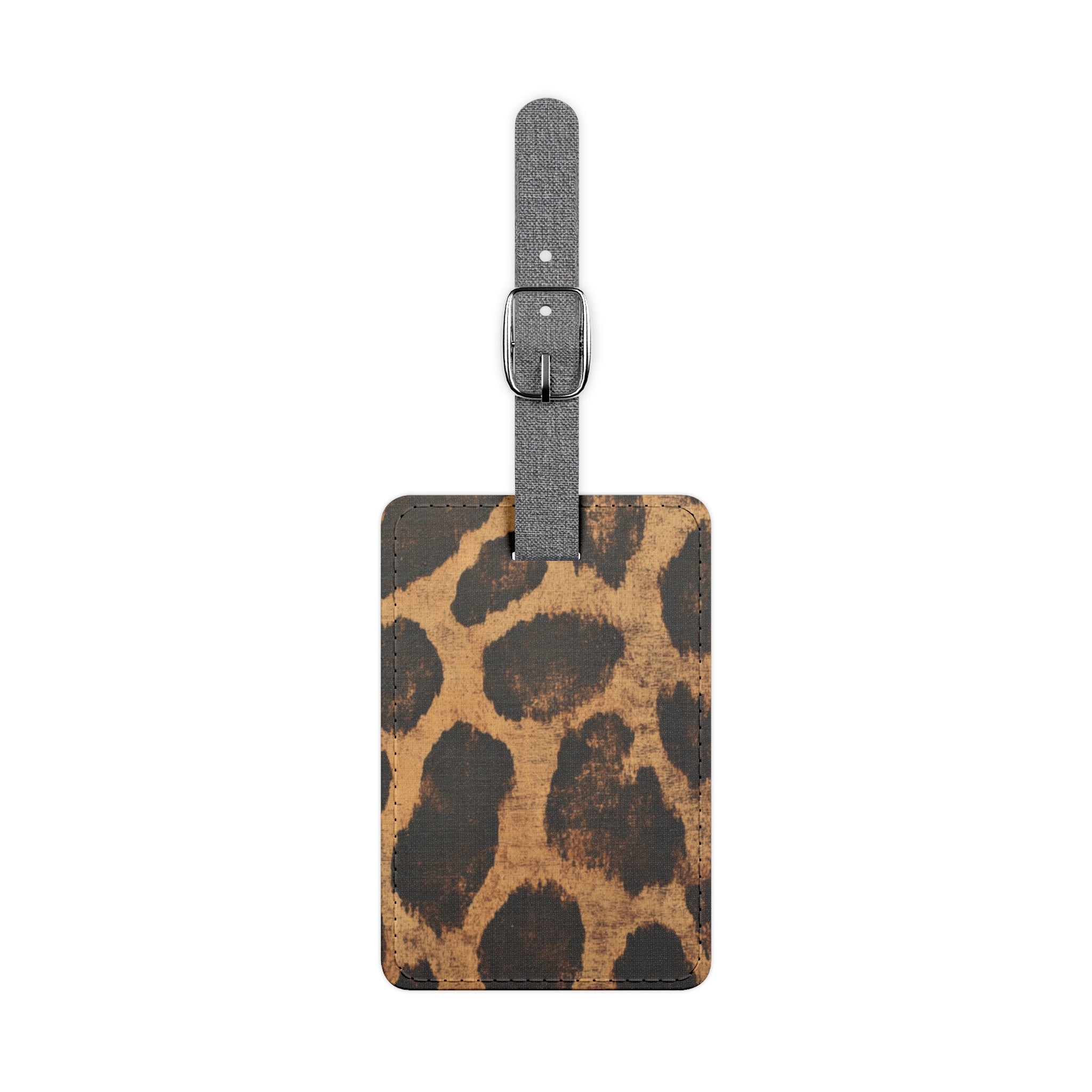 Personalized Leopard Print Luggage Tag, Artsulli - Art is Long, Life is Short, Accessories, Size, One size, Shape, Rectangle, , , 69512498222637874037