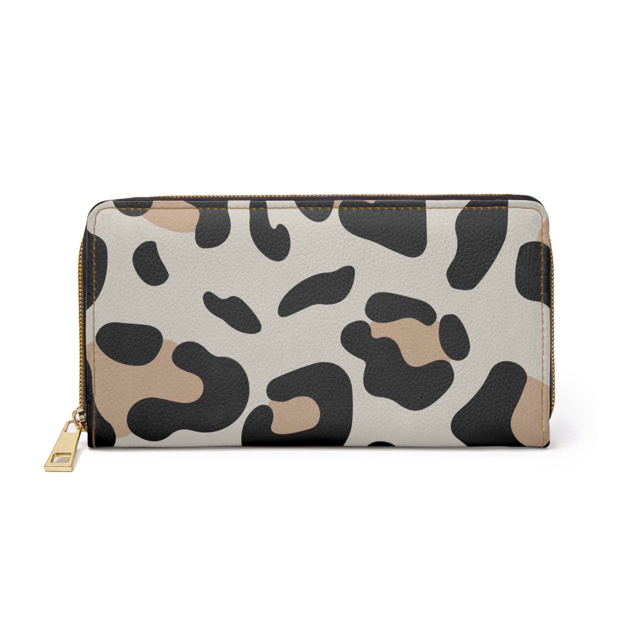 Personalized Leopard Print Zippered Wallet, Artsulli - Art is Long, Life is Short, Accessories, Size, One size, Color, White, , , 25522543510983129939
