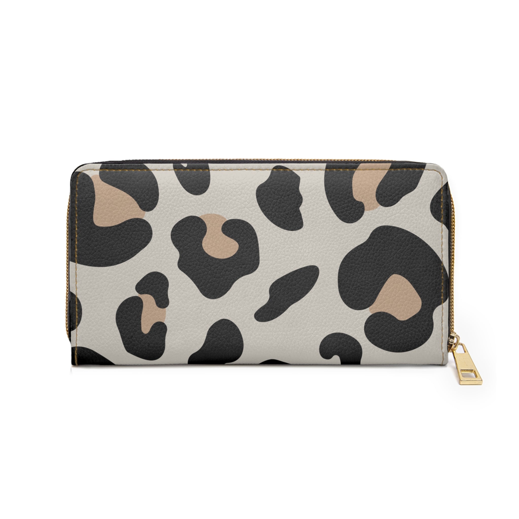 Personalized Leopard Print Zippered Wallet, Artsulli - Art is Long, Life is Short, Accessories, , , , , , , 