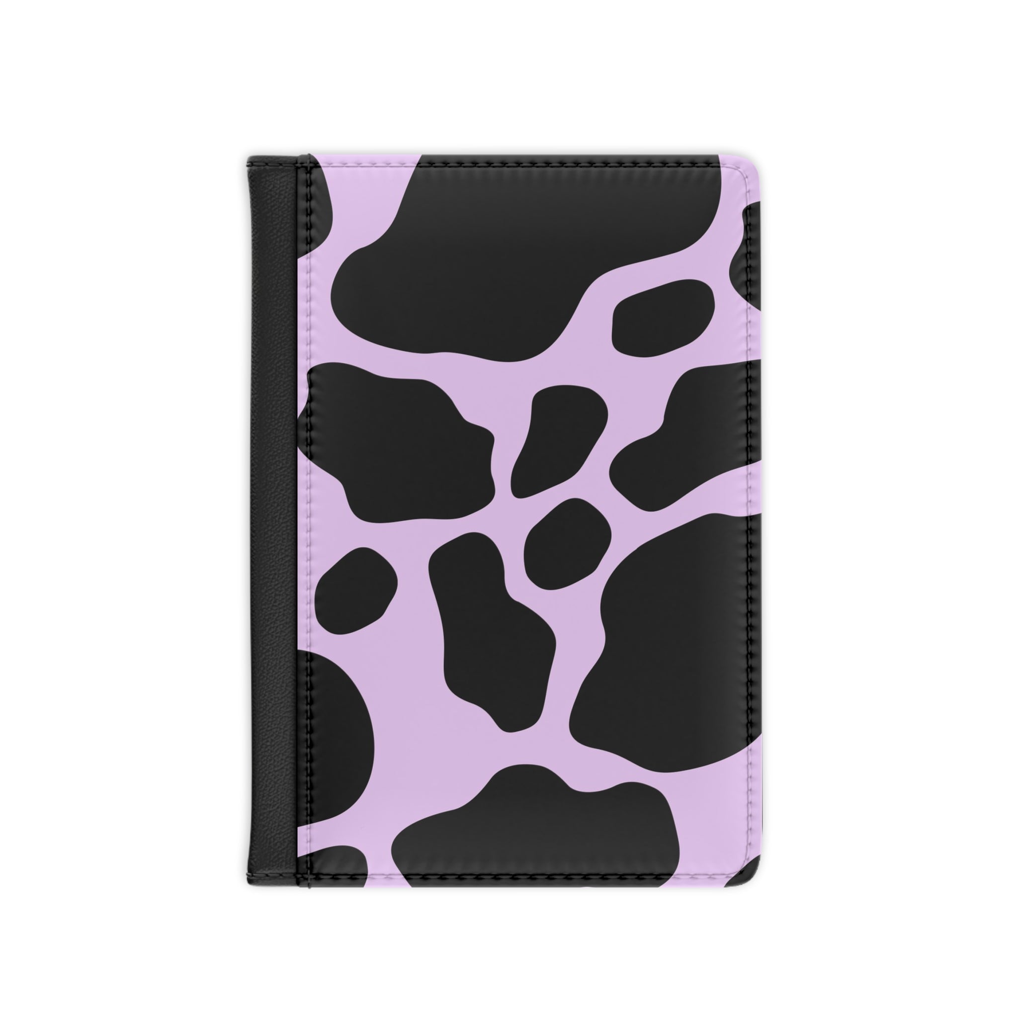 Personalized Lilac Cow Print Passport Cover, Artsulli - Art is Long, Life is Short, Accessories, Size, 3.9" x 5.8", Color, Black, , , 28781788204605793203