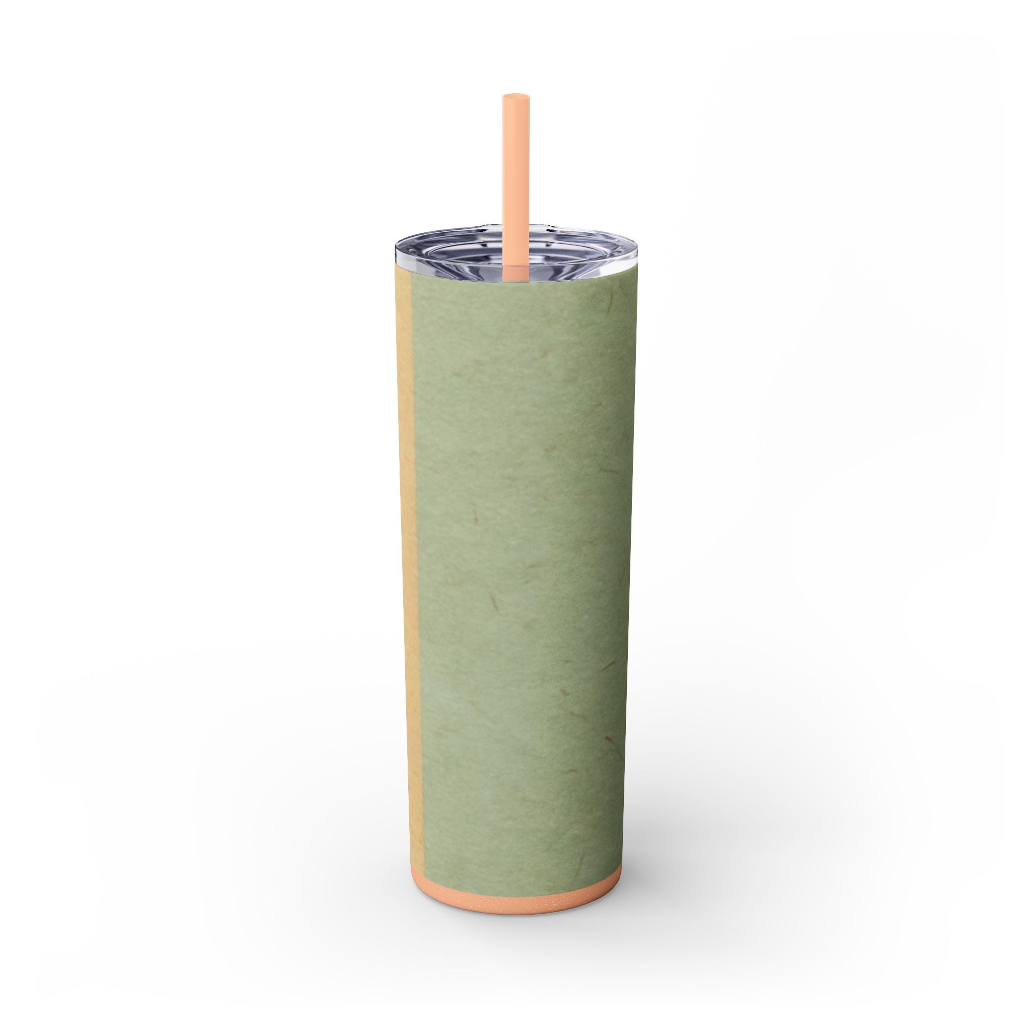 Personalized Maars Green Ombre Skinny Tumbler, Artsulli - Art is Long, Life is Short, Mug, Finish, Glossy, Color, Glitter Blush, Size, 20oz, 15168448778940864259