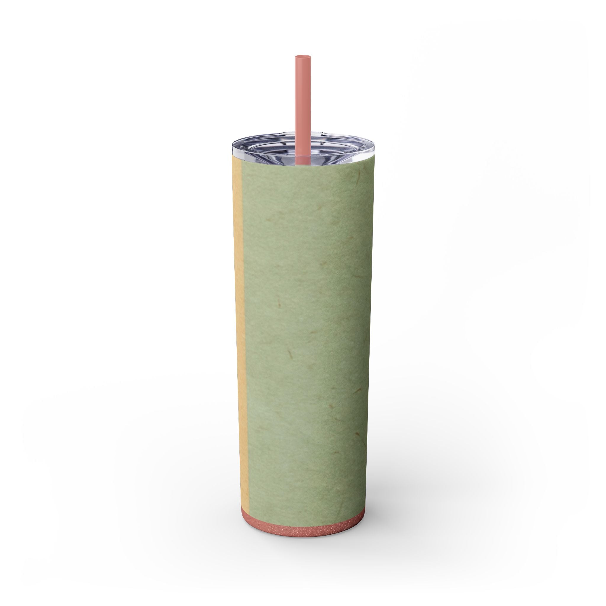 Personalized Maars Green Ombre Skinny Tumbler, Artsulli - Art is Long, Life is Short, Mug, Finish, Glossy, Color, Glitter Dusty Rose, Size, 20oz, 18012285387793876572