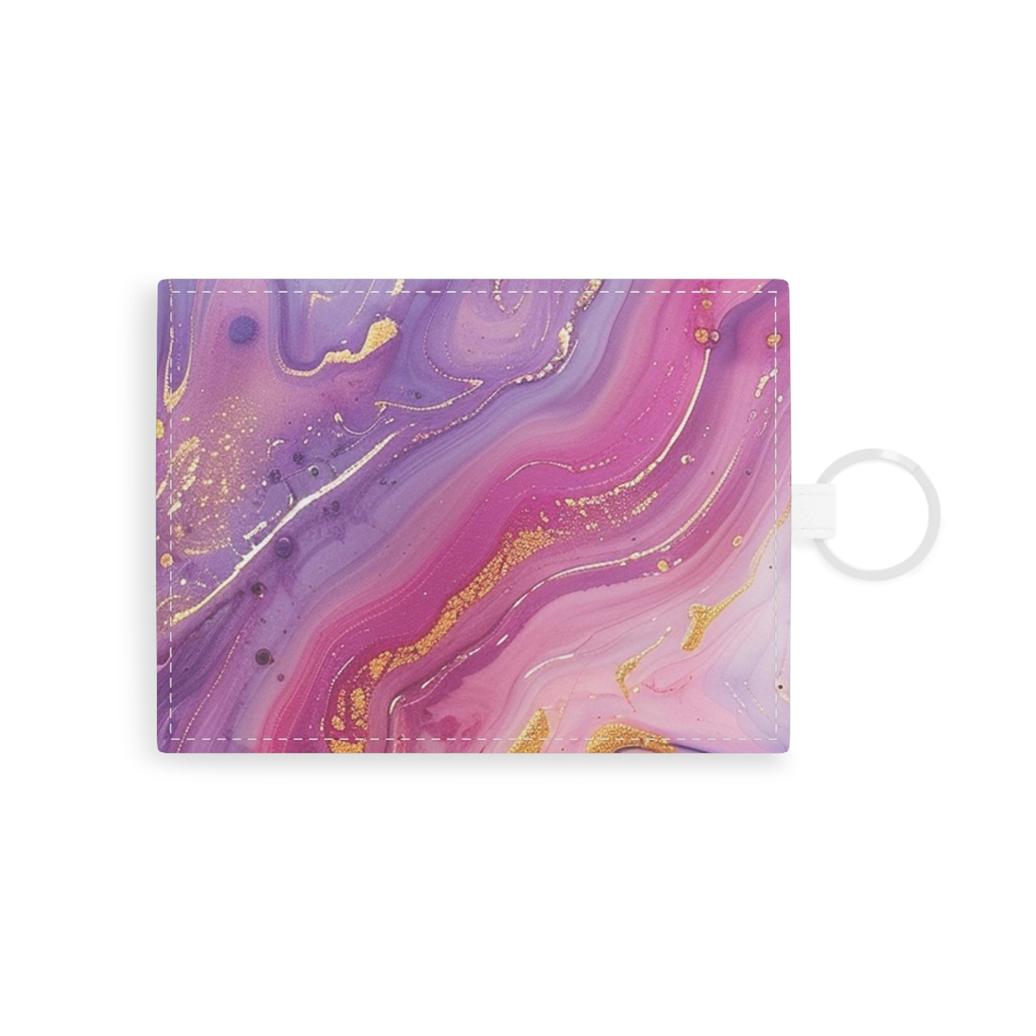 Personalized Marble Faux Leather Card Holder, Artsulli - Art is Long, Life is Short, Accessories, Size, One size, Color, White, , , 33214884396763858478