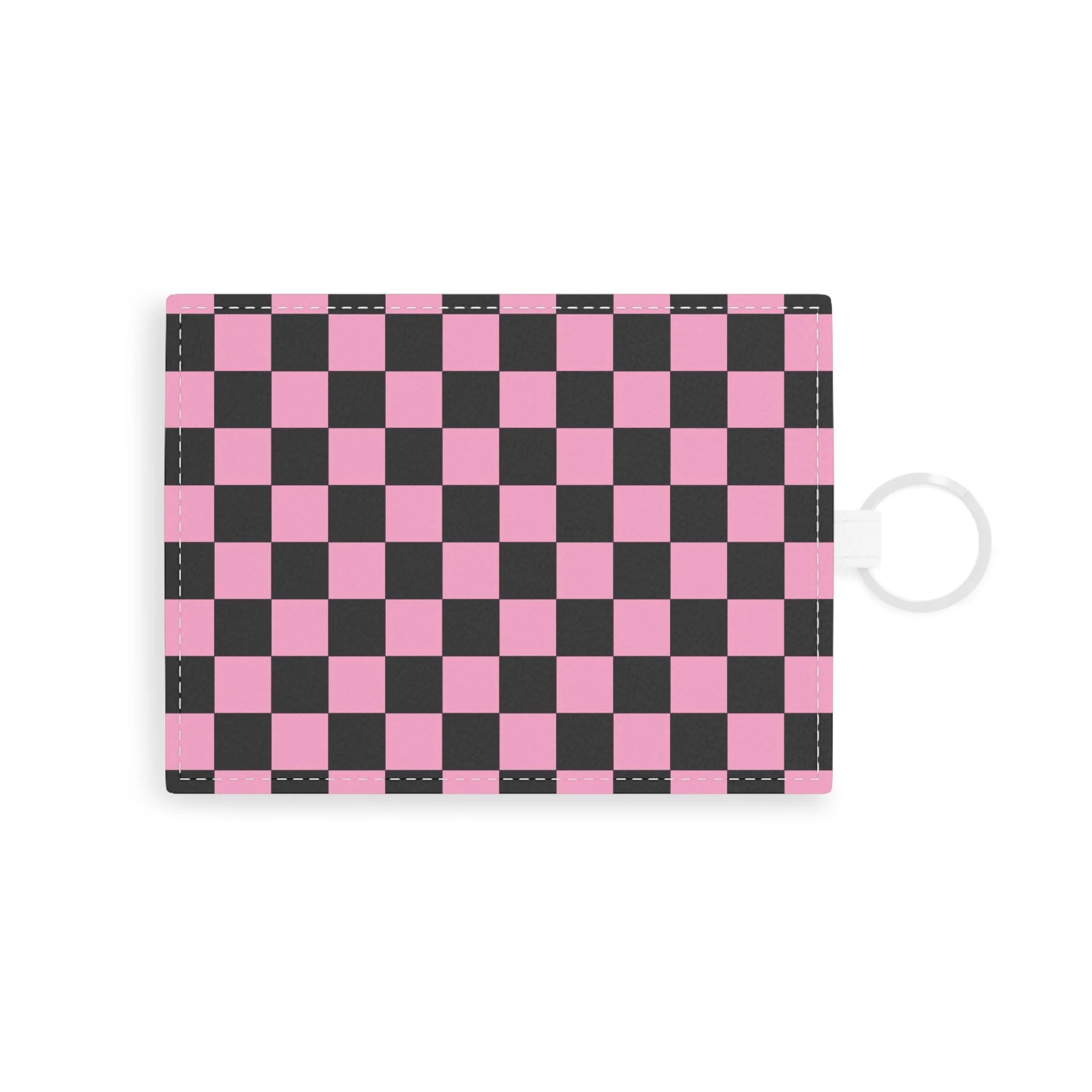 Personalized Pink Saffiano Leather Card Holder, Artsulli - Art is Long, Life is Short, Accessories, Size, One size, Color, White, , , 79563492222748615719