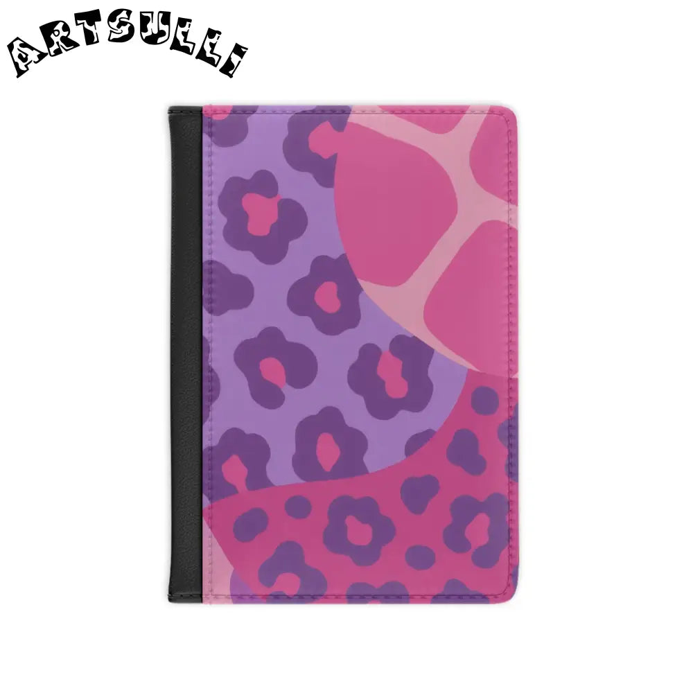 Personalized Purple and Pink Leopard Passport Cover, Artsulli - Art is Long, Life is Short, Accessories, Size, 3.9" x 5.8", Color, Black, , , 30142452459045080644