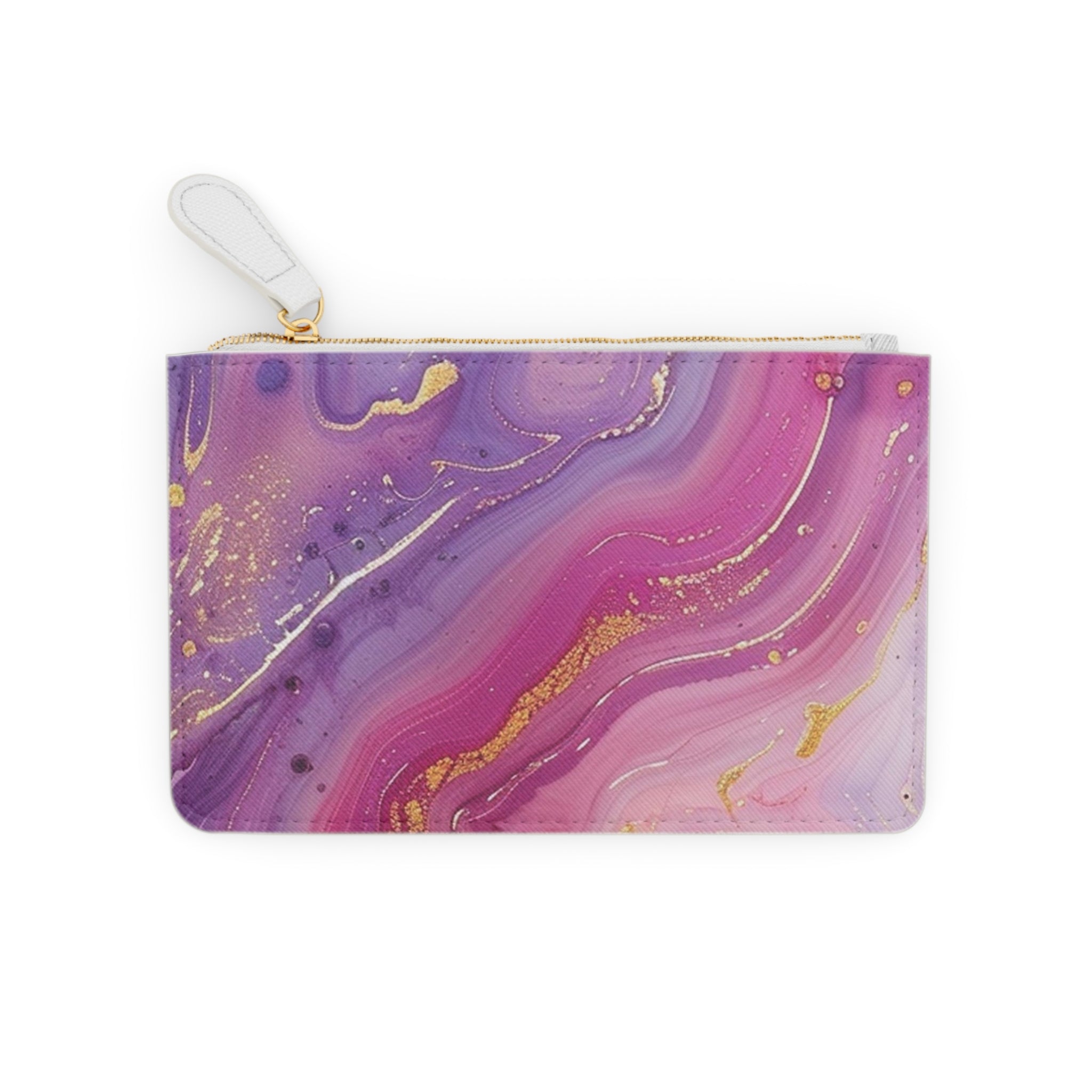 Printify Personalized Purple and Pink Marble Clutch Bag 2025