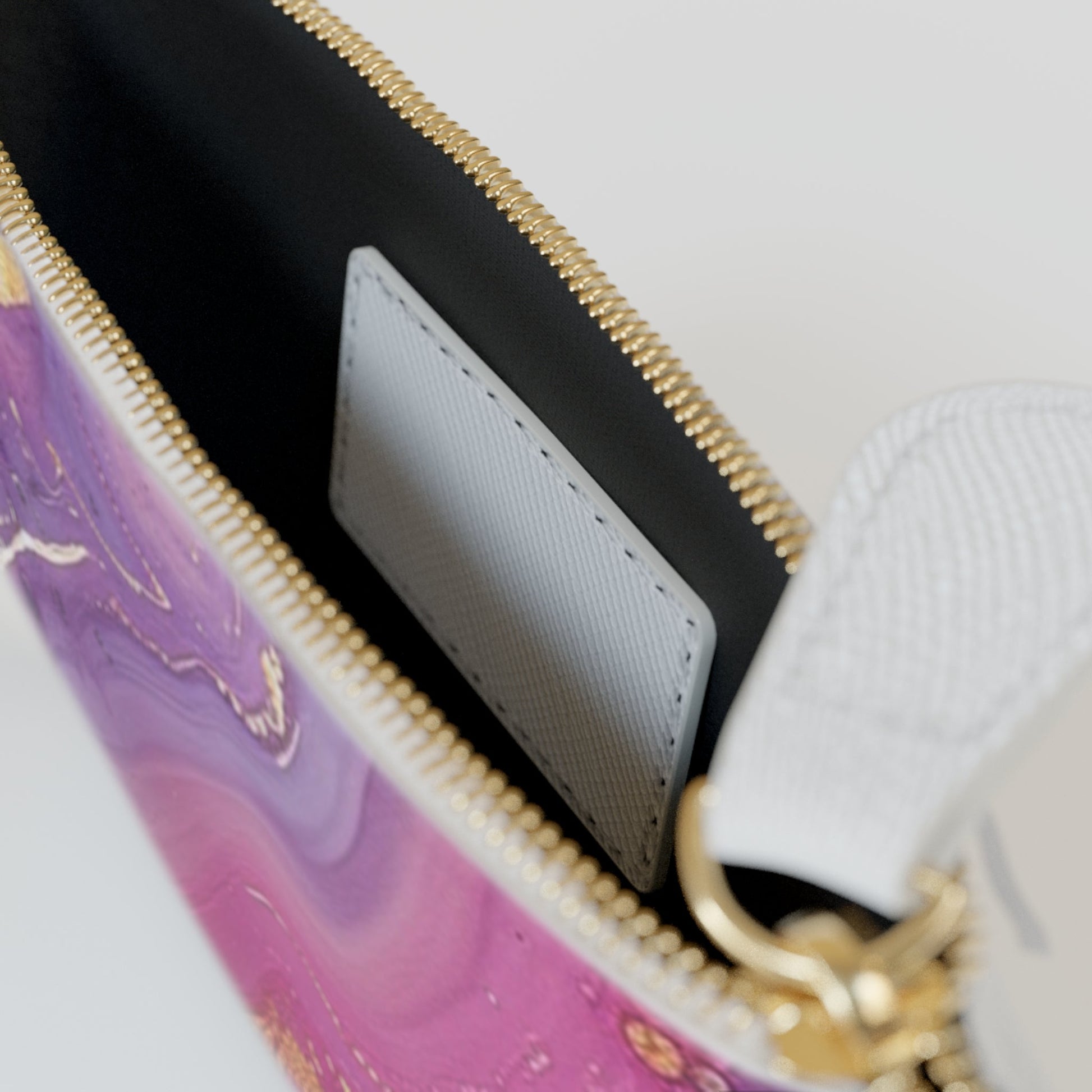 Printify Personalized Purple and Pink Marble Clutch Bag 2025